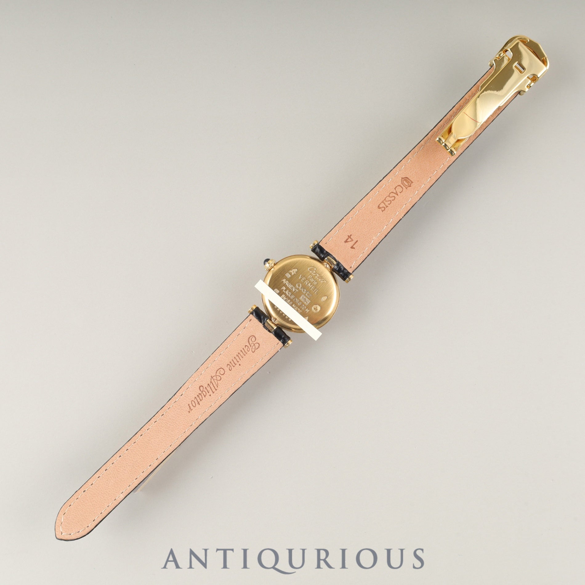 カルティエ マスト ヴァンドーム VLC SM W1006554 / 590004 クォーツ Cal.90 SV925 革 純正Dバックル(GP) サイドトリニティ文字盤 冊子 保証書(1994年)オーバーホール済み