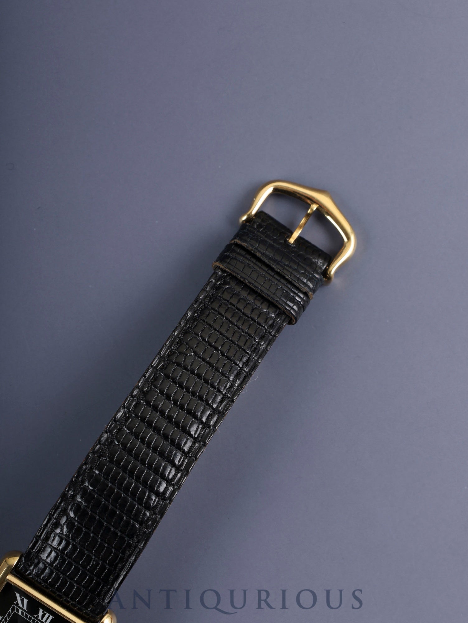 カルティエ マストタンク LM 19749 13 手巻き SV925 純正革ベルト 純正尾錠(GP) ブラックローマン文字盤 保証書(1987年) カルティエブティックにてコンプリートサービス済み