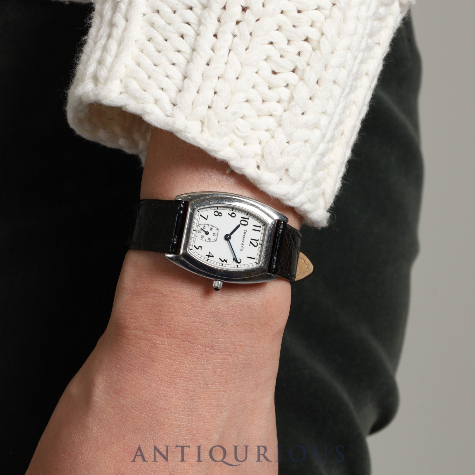 ティファニー クラシックトノー スモールセコンド 515.1016 クォーツ Cal.980.163 SS 革 純正尾錠(SS)ホワイト文字盤 オーバーホール済み