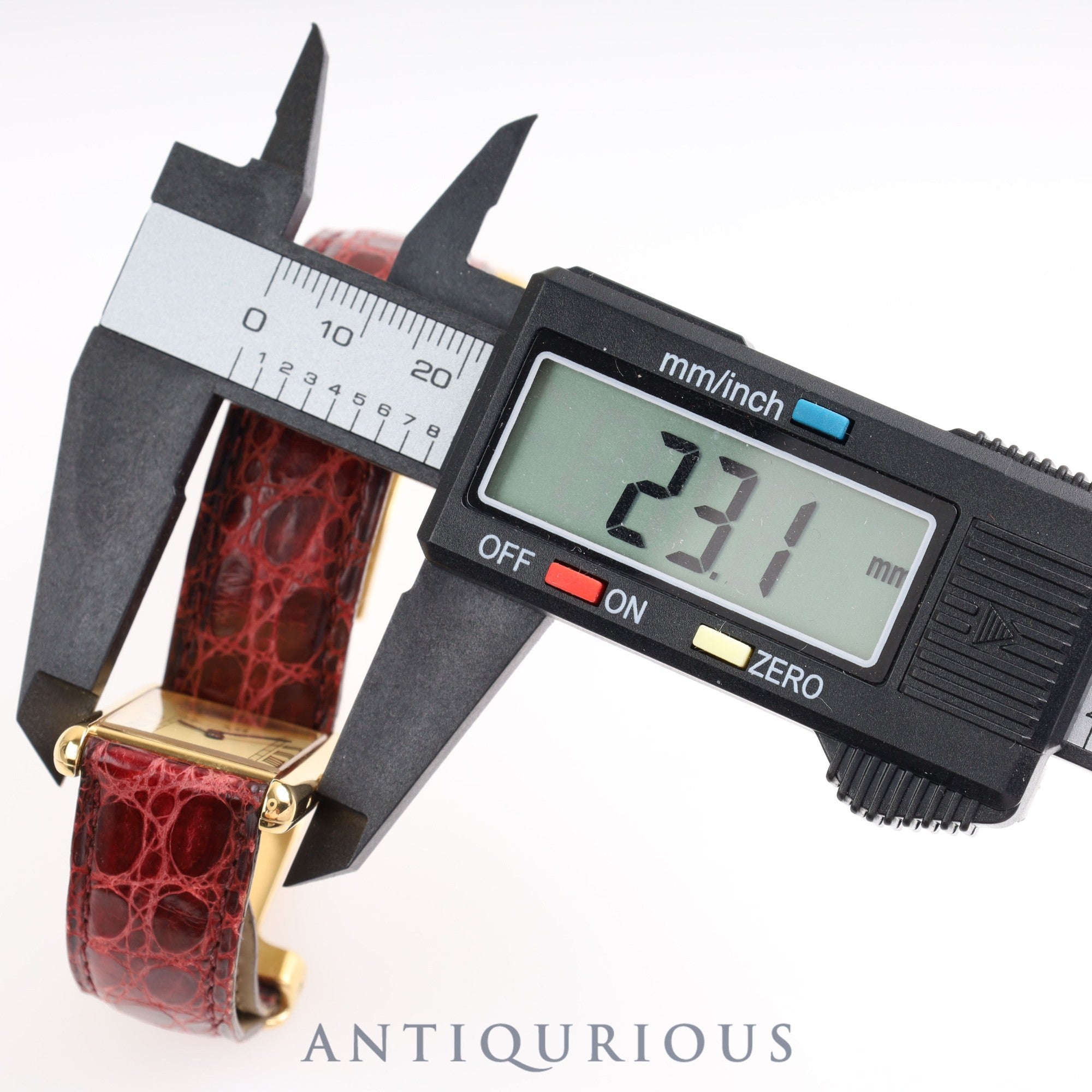 Cartier Must Tank LM QZ 1615 SV925 Leather Genuine Buckle (GP) Ivory Roman Dial Mid 1980s - Circa 1994