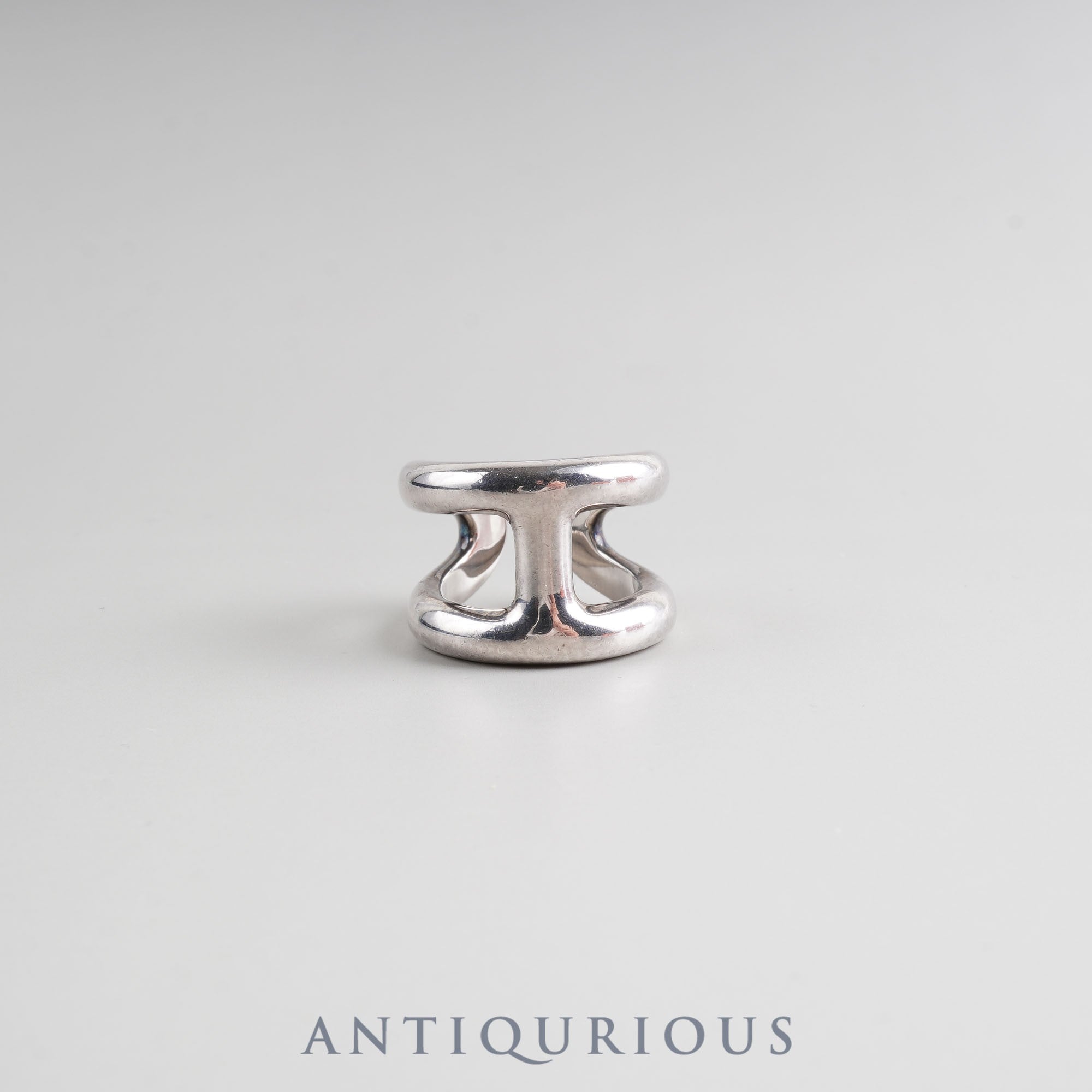 Hermes Ring Osmos GM SV925 53 Size 13 Old Engraving