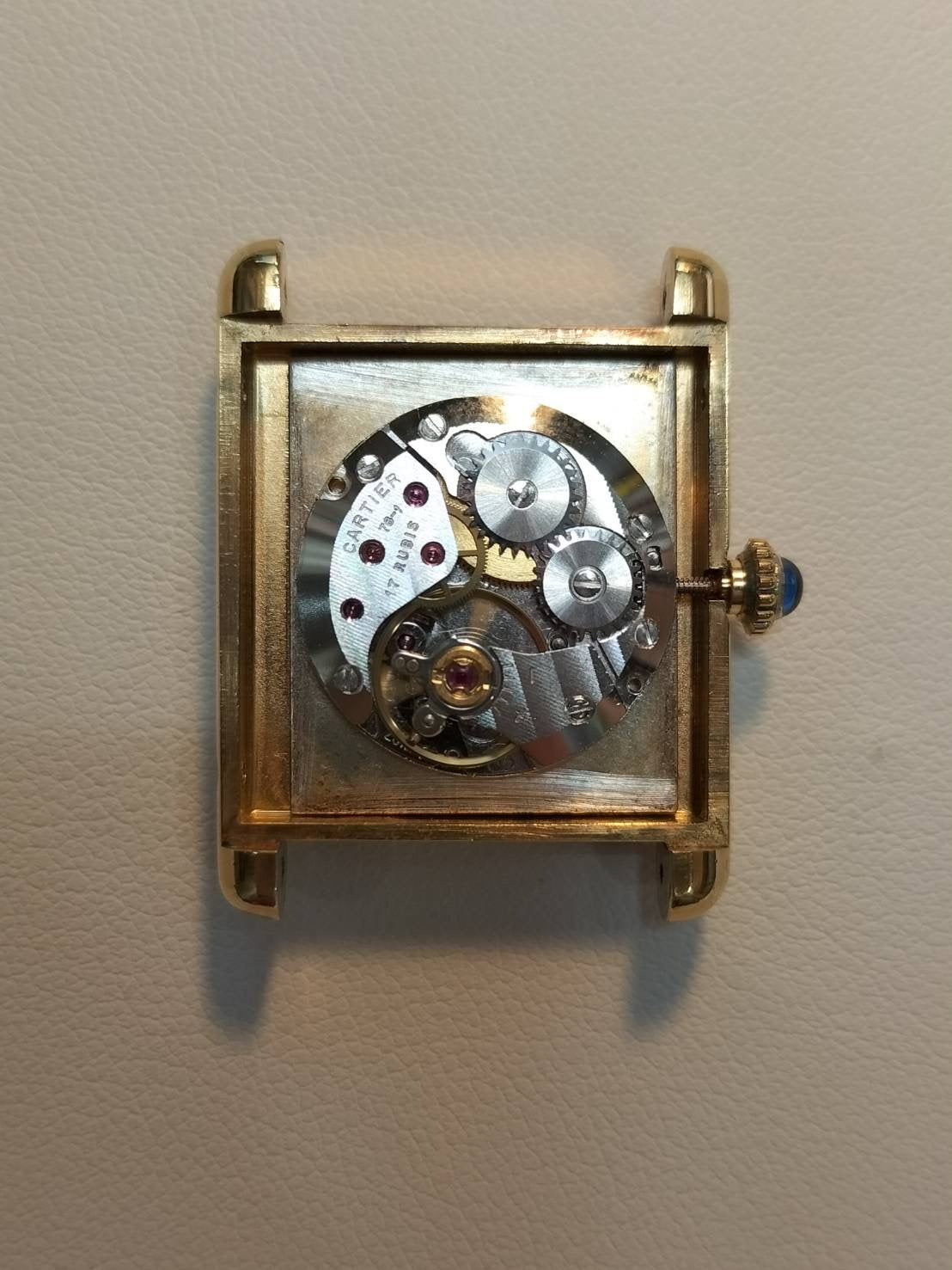 Cartier Must Tank LM Hand-wound Cal.78-1 SV925 Leather Genuine Pin Buckle (GP) Mahogany Dial (SWISS marking) Overhauled