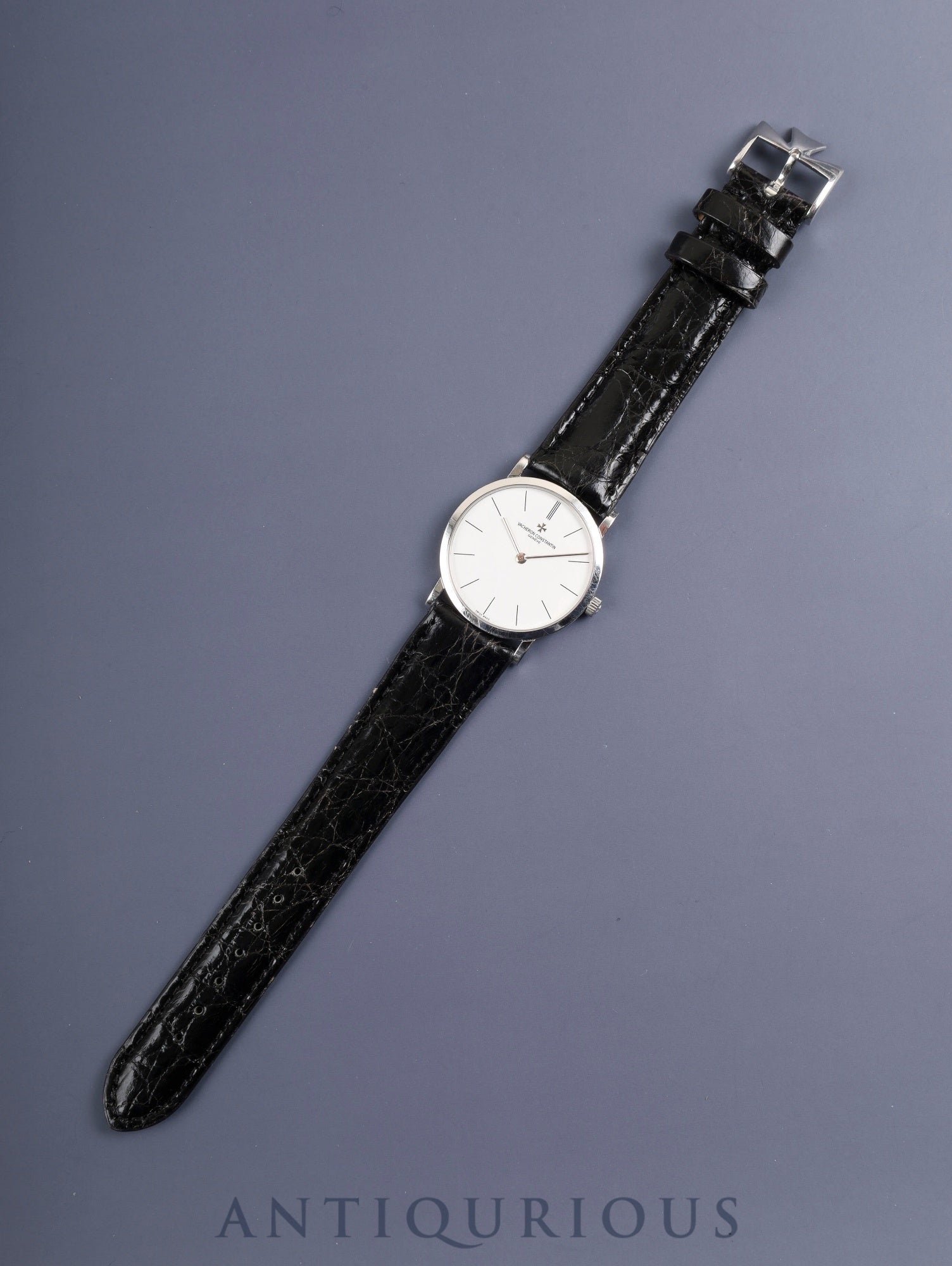 ヴァシュロン・コンスタンタン パトリモニー 33093/000G-0936 手巻き Cal.1003/2 750WG 革 純正ピンバックル(750WG)ホワイト文字盤 箱 ケース 冊子 タグ 保証書(2002年)修理完了紙(無記載)JEAN ROUSSEAU製革ベルト オーバーホール済み