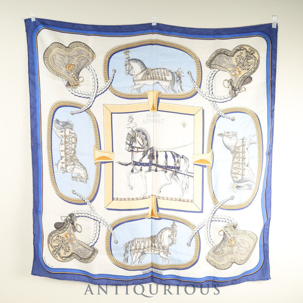 エルメス スカーフ カレ90 盛装の馬 SILK100%