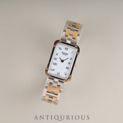Hermes Cloajour CR1.220 Quartz Cal.976.001 SS/GP SS/GP White Dial Overhauled