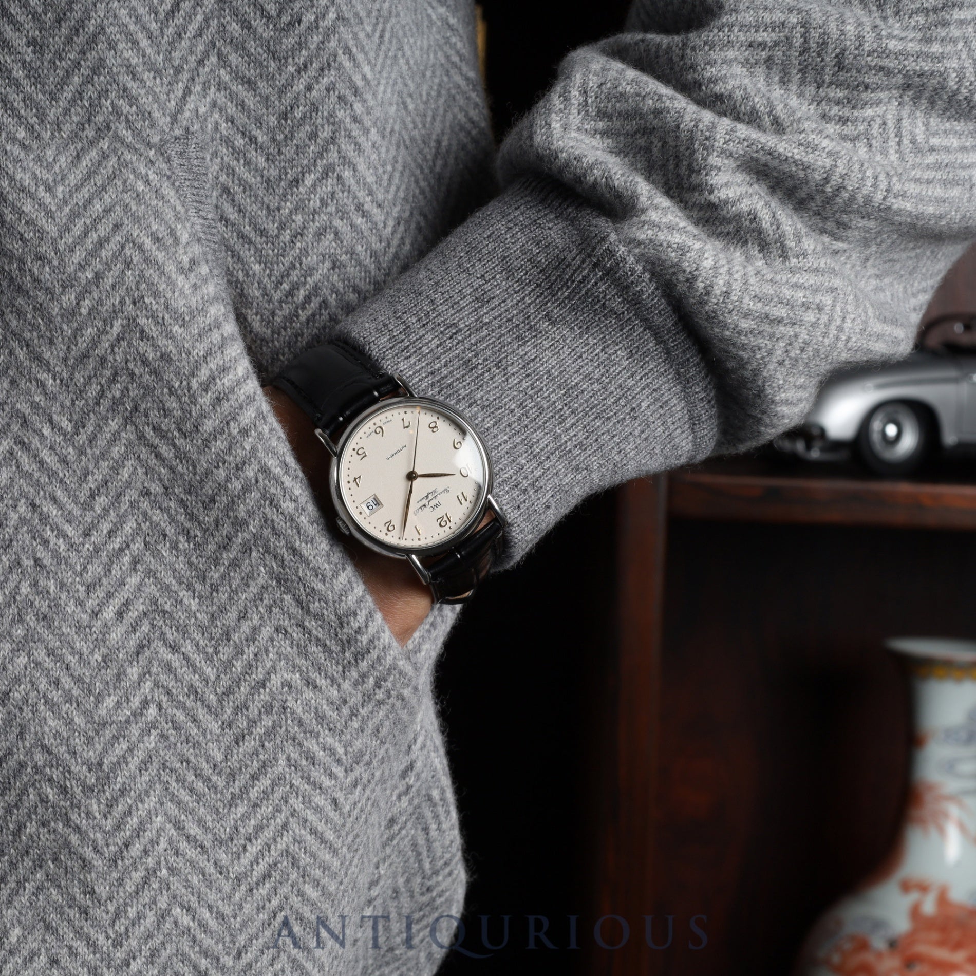 IWC ポートフィノ IW351323 自動巻き Cal.- SS 革 純正尾錠(SS)シルバーアラビア文字盤 オーバーホール済み