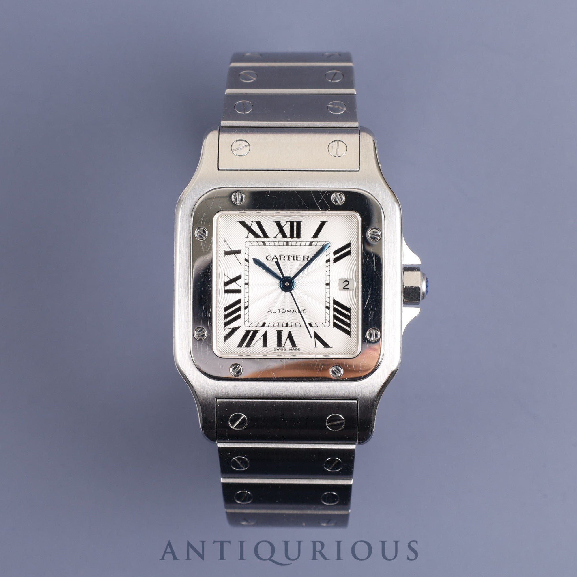 カルティエ サントス ガルベLM W20055D6 / 2319 自動巻き SS SS シルバー文字盤 箱 保証書(2005年) コマ1 オーバーホール済み