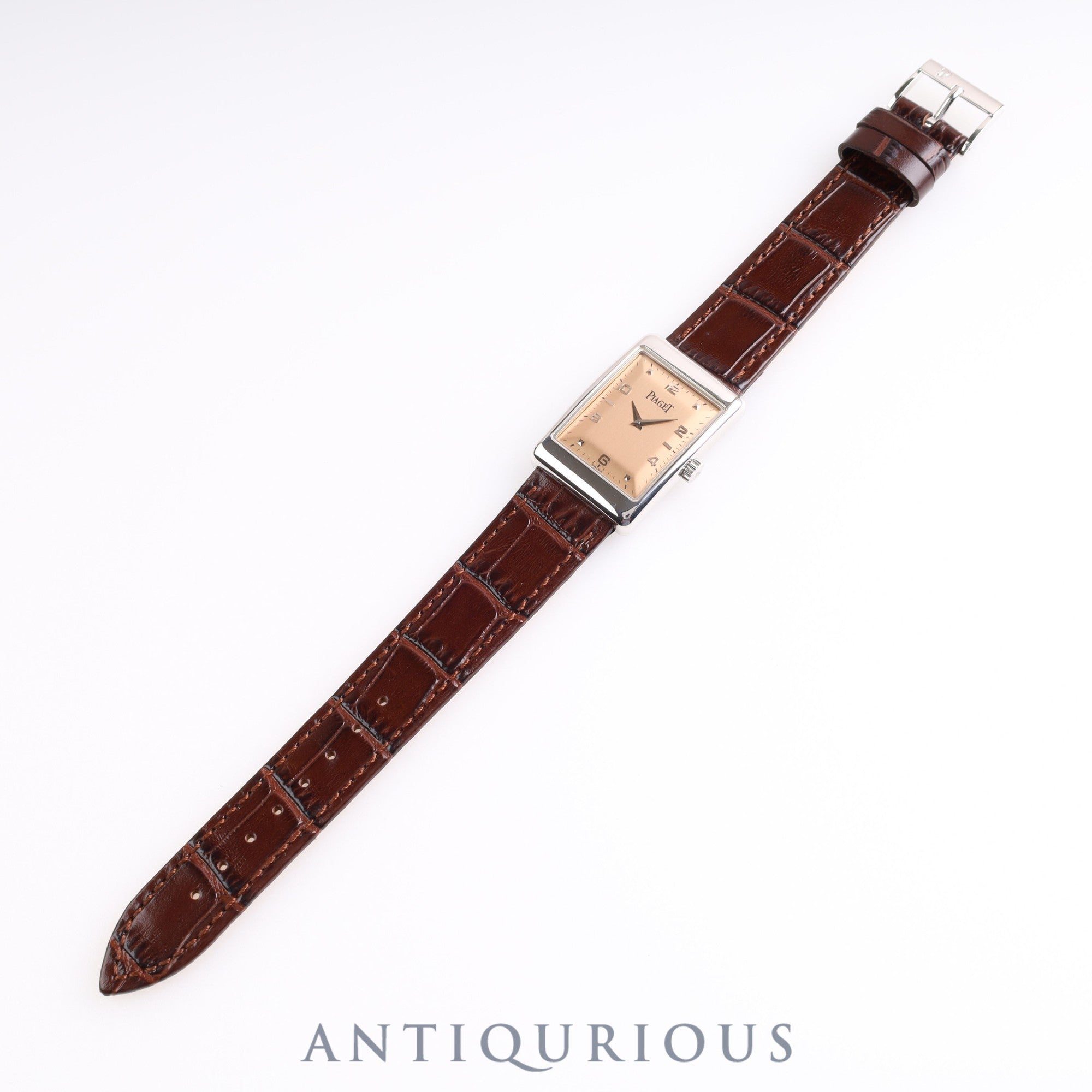 Piaget A Lacienne 9952 Manual winding Cal.9P2 WG Leather Genuine buckle (750) Pink dial Warranty (1997)