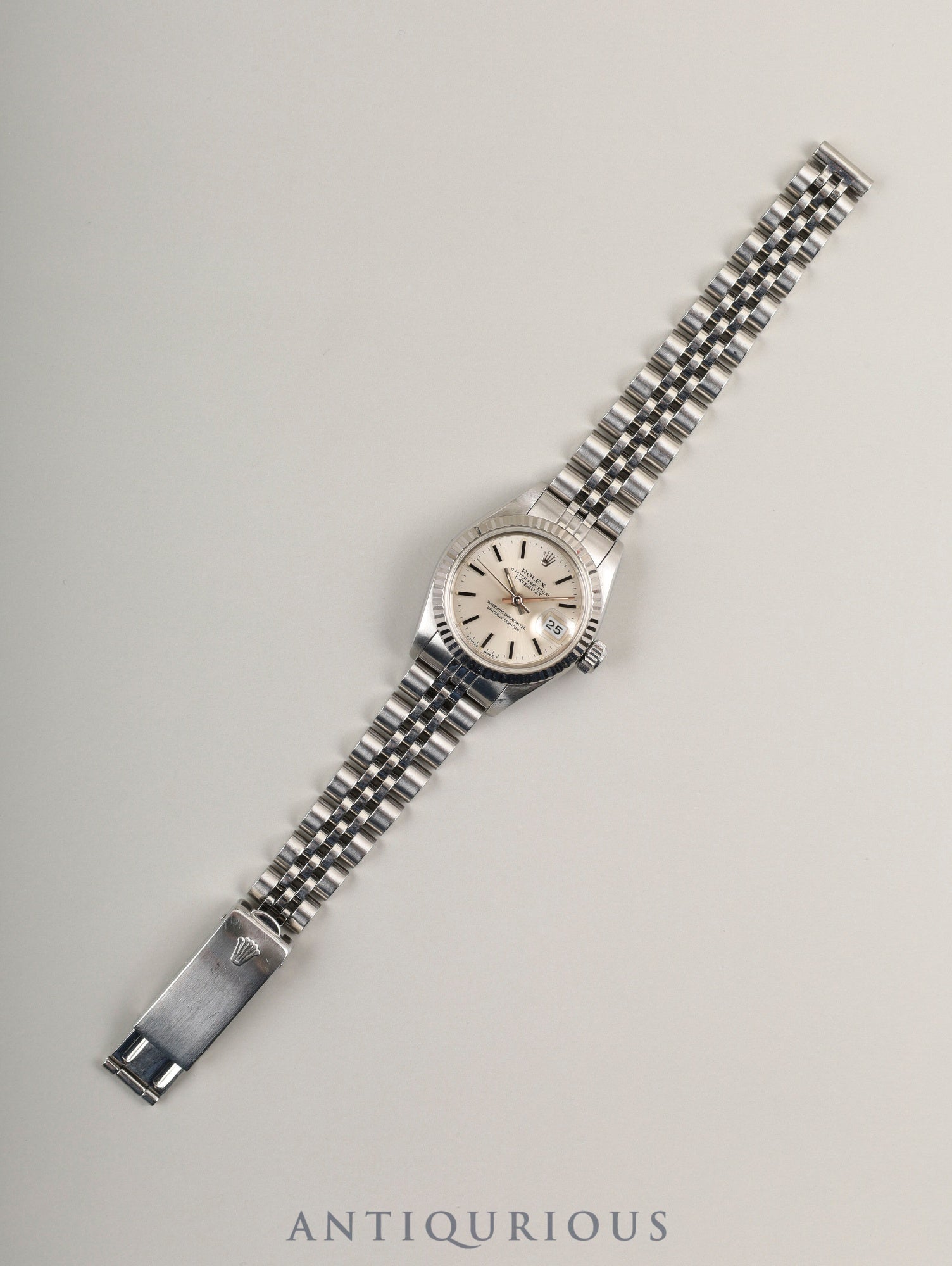 ロレックス デイトジャスト 69174 レディ 自動巻き Cal.2135 SS/WG SS シルバー文字盤 N番(1991年) オーバーホール済み