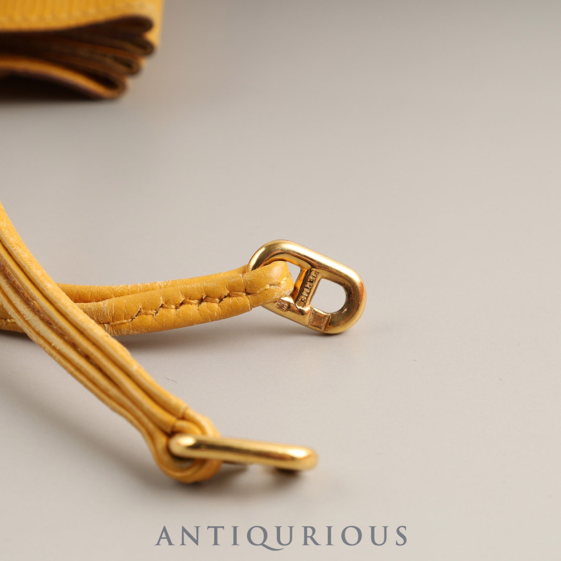 エルメス ポーチ ヴェスパ クシュベル イエロー ゴールド金具 〇Z刻印:1996 箱