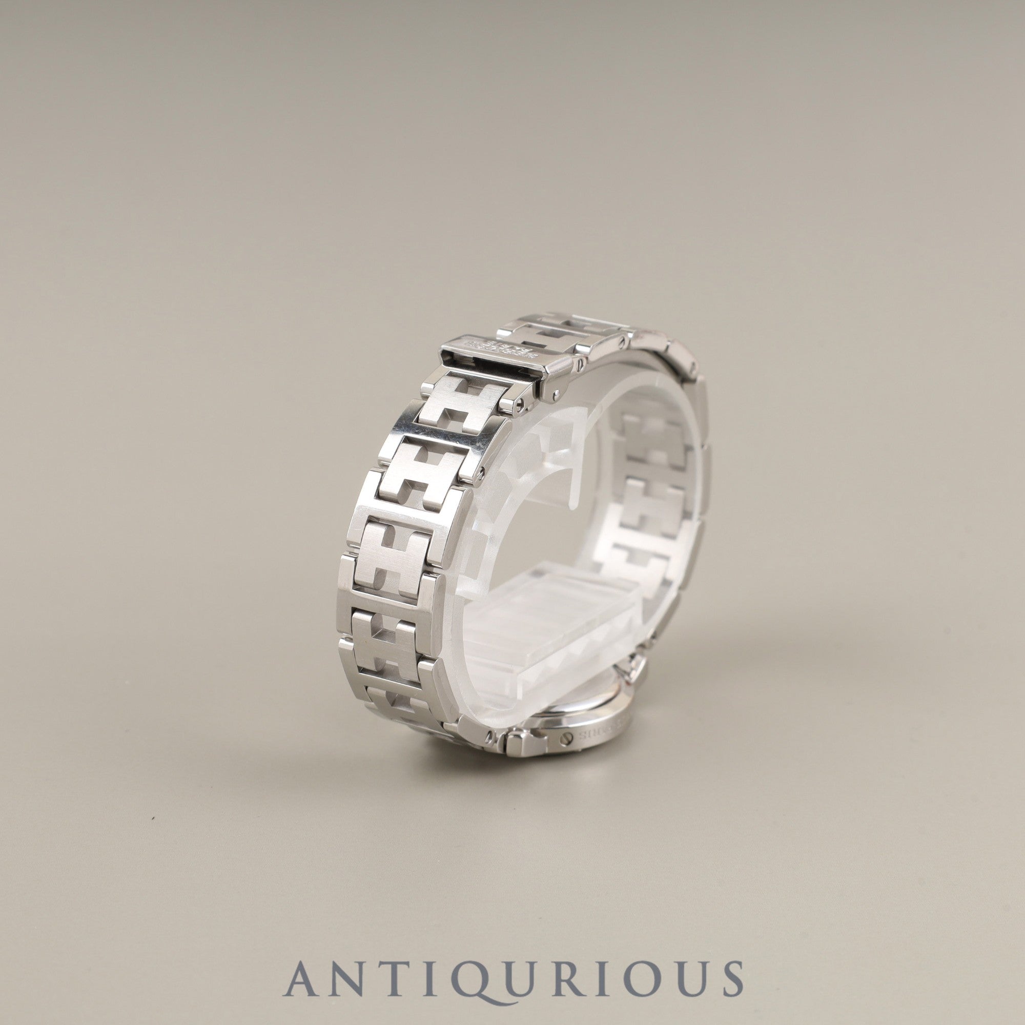 エルメス クリッパー CL4.210 クォーツ SS SS ブルー文字盤 箱 冊子 保証書 オーバーホール済み