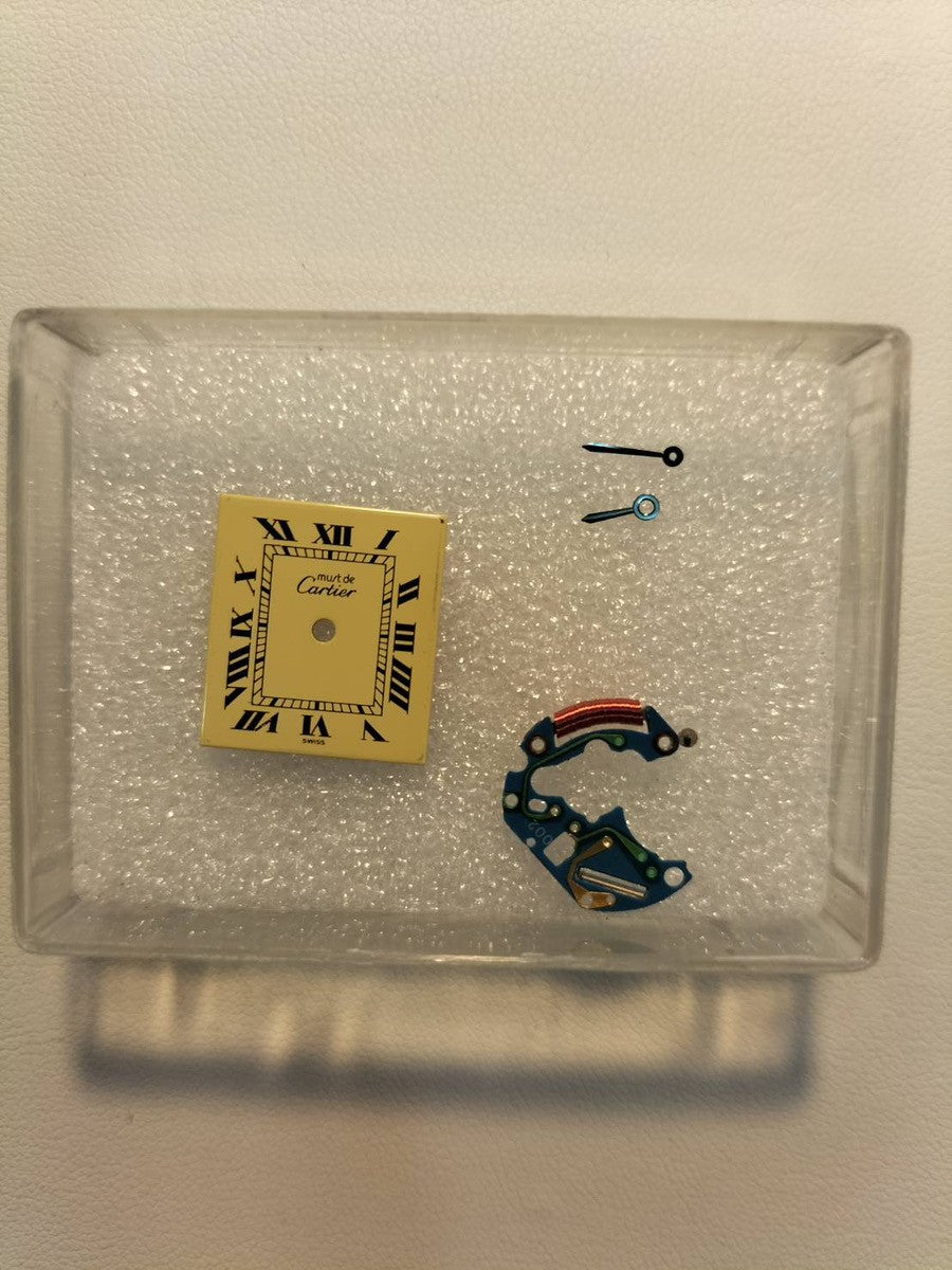 カルティエ マストタンク SM W1003153 / 5057001 クォーツ Cal.057 SV925 革 純正尾錠(GP)アイボリーローマン文字盤 オーバーホール済み 新品仕上げ済み