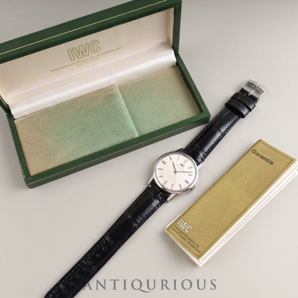 IWC オールドインター 自動巻き Cal.854 SS 革 シルバー文字盤 箱 保証書(1972年) アイダブリュシー