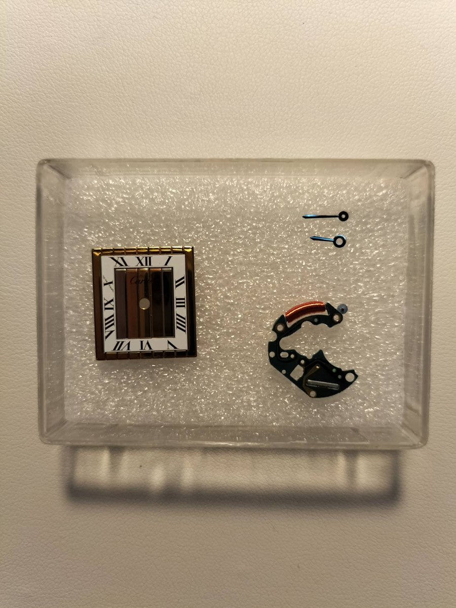 カルティエ マストタンク SM 5057001 クォーツ Cal.057 SV925 純正革ベルト 純正尾錠(GP)フロントトリニティ文字盤 オーバーホール済み