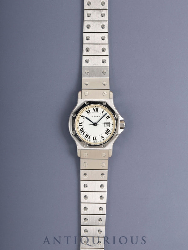 Cartier Santos Octagon LM 2965 Automatic Cal. ETA2671 SS SS White Roman Dial (SWISS marking) Overhauled