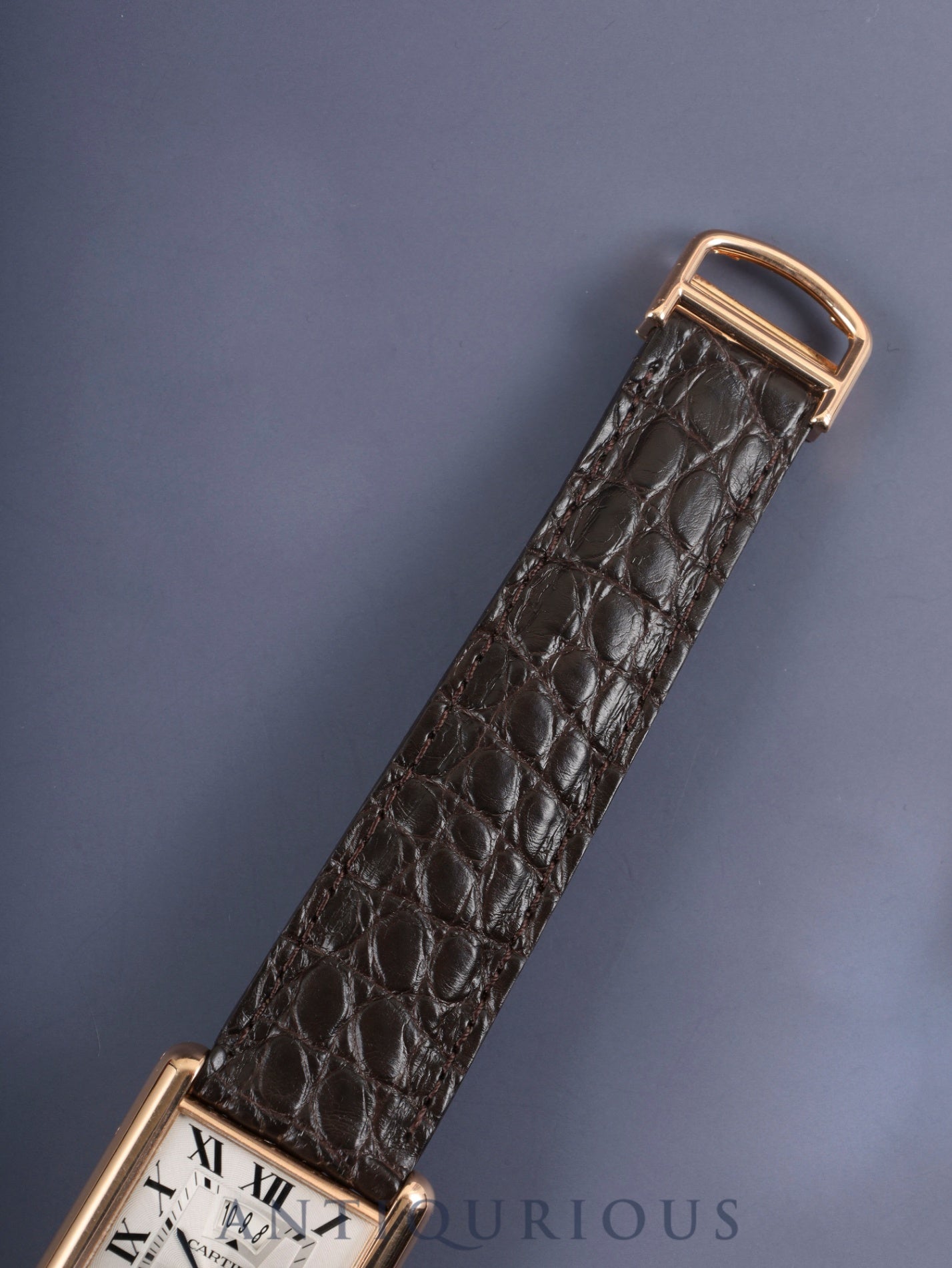 カルティエ タンクルイカルティエ XL W1560003 / 3185 自動巻き Cal.9753MC AU750(PG) 革 純正Dバックル(AU750)PG シルバーギョーシェ文字盤 箱 保証書(2017年) オーバーホール済み