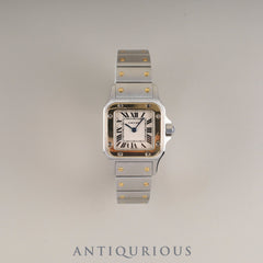 カルティエ サントス ガルベ SM W20012C4 / 1567 クォーツ Cal.157  SS/YG SS/YG  ホワイトローマン文字盤  箱 冊子 取り扱い説明DVD 保証書(2009年) オーバーホール済み