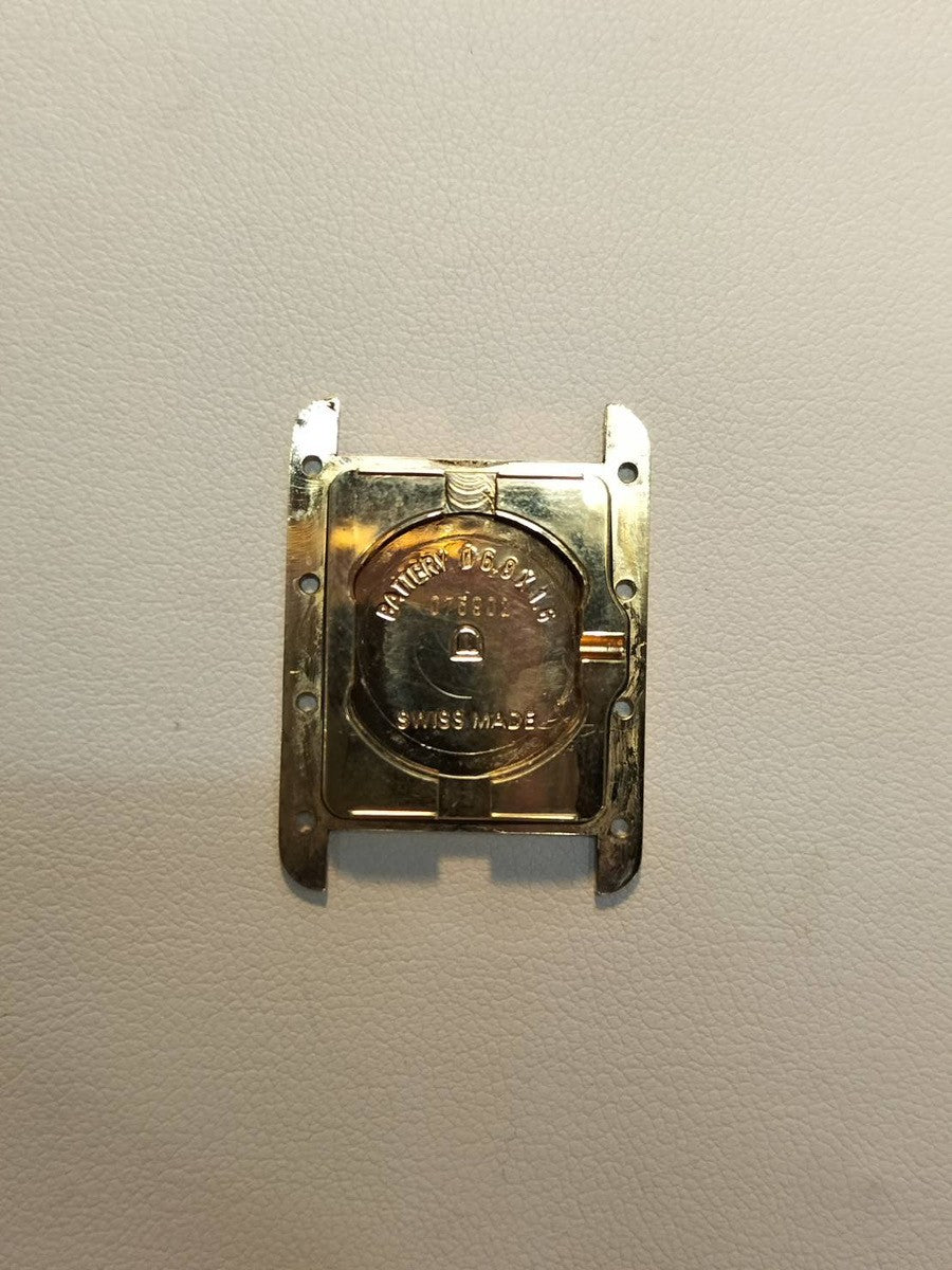 Cartier Must Tank MM 2415 Quartz Caliber - SV925 Leather Strap with Genuine GP Buckle, Ivory Roman Dial, Booklet, Overhauled