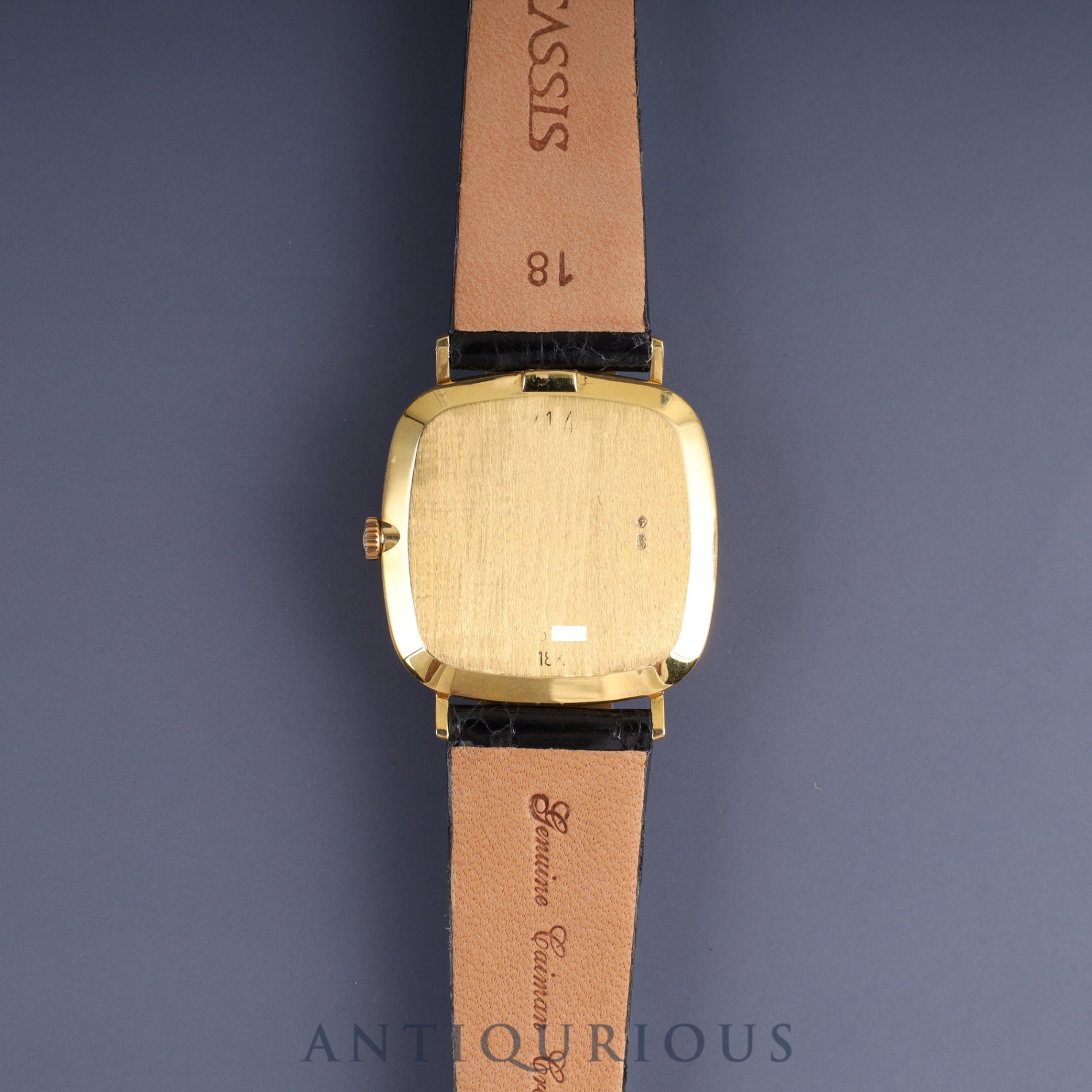 Rolex Cellini 4114/8 Manual Winding Caliber 1602 18K Leather Strap with Genuine GP Buckle Silver Dial K Serial (2001) Overhauled