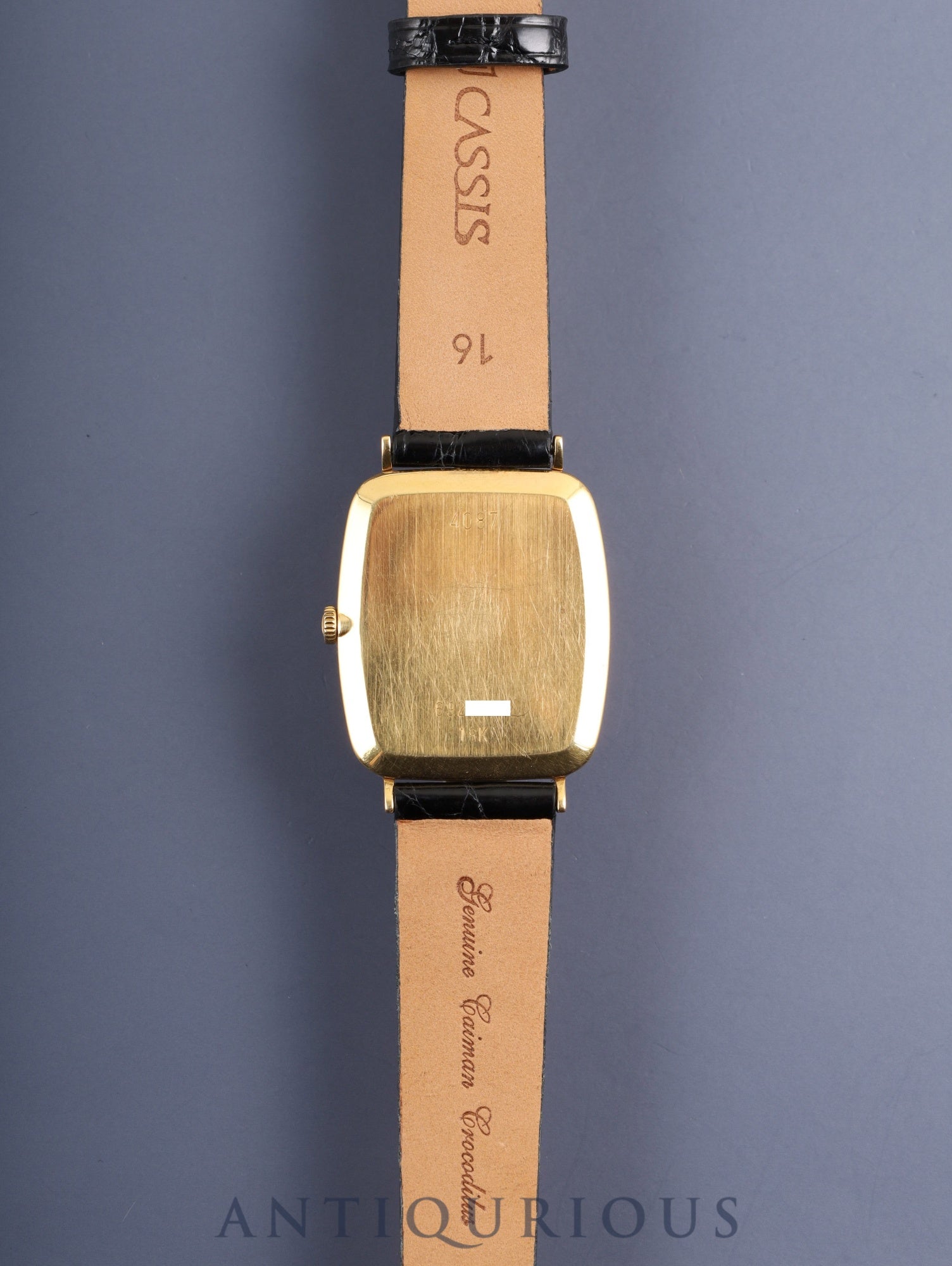 ロレックス チェリーニ 4087 手巻き Cal.1601 750 革 純正尾錠(GP) グレーグラデーション文字盤 69番台(1981年)オーバーホール済み