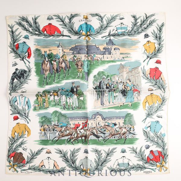 エルメス スカーフ カレ45 CHANTILLY SILK100%