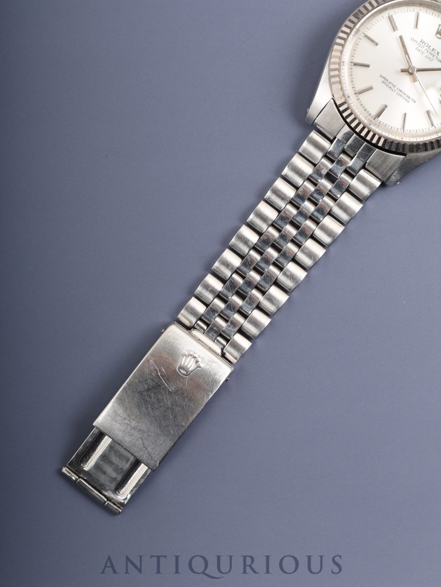 Rolex Datejust 1601 Automatic Caliber 1560 Stainless Steel/White Gold Stainless Steel Silver Dial No. 29 (1969) Overhauled