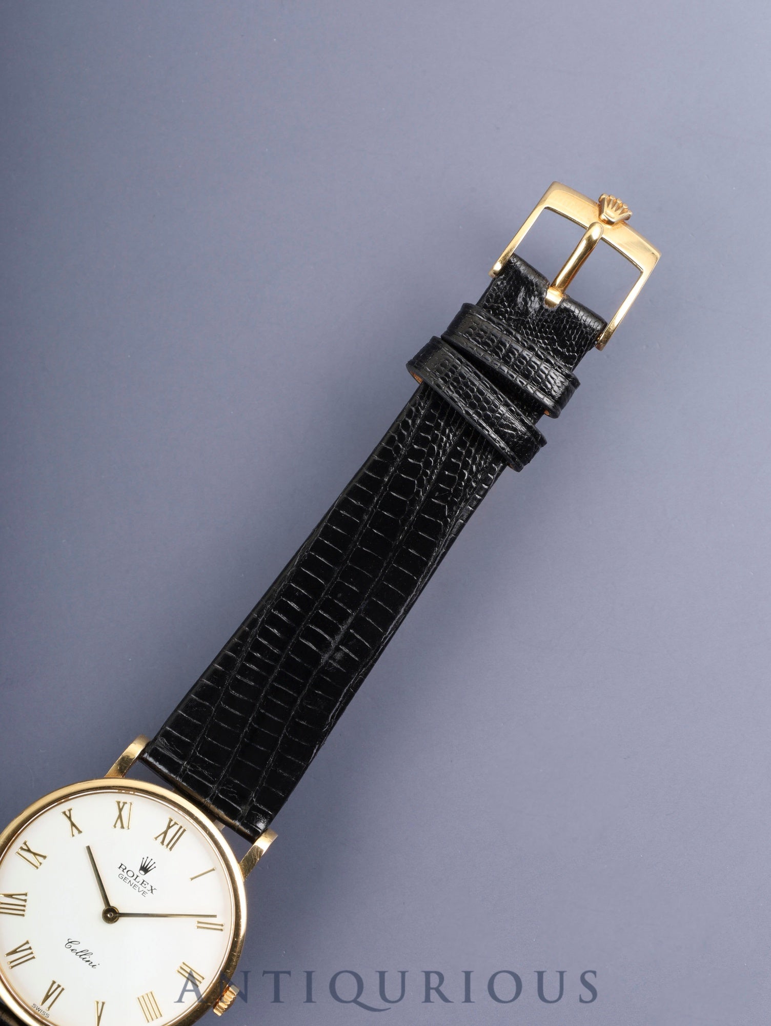 ロレックス チェリーニ 5112 手巻き Cal.1602 750YG 革 純正ピンバックル(750YG) ホワイトローマン文字盤 W番(1994年~1995年)オーバーホール済み