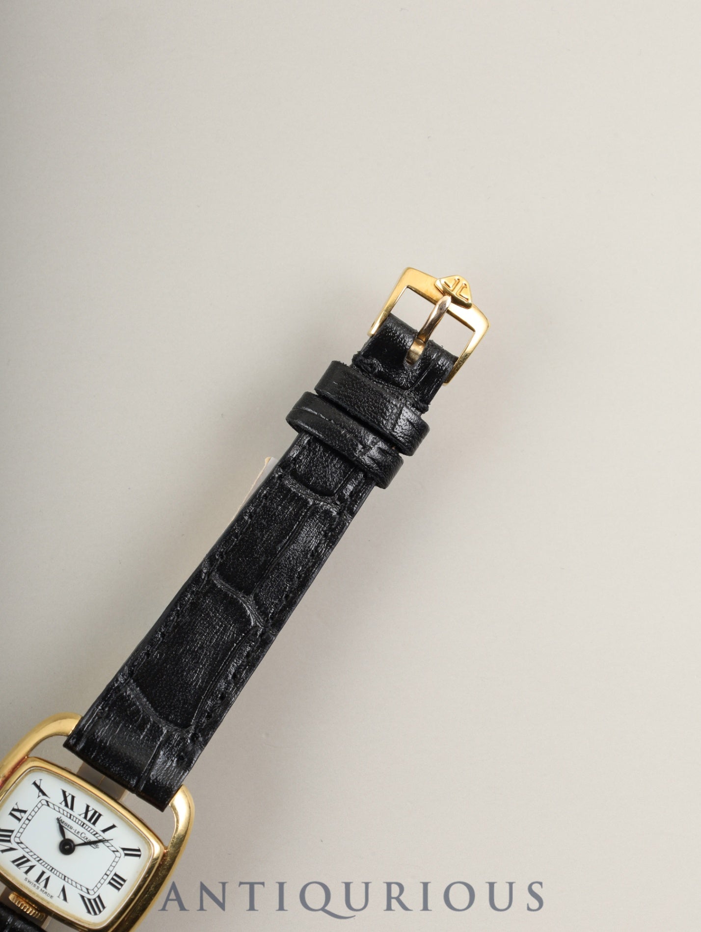 Jaeger-LeCoultre Driver's Watch Etrier 6147.21 Manual Winding Caliber 750 Leather Strap with Genuine GP Buckle White Roman Dial Overhauled