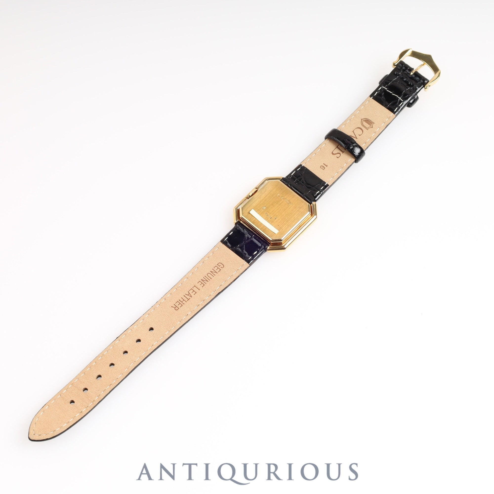 Cartier Santur LM White Dial YG Case