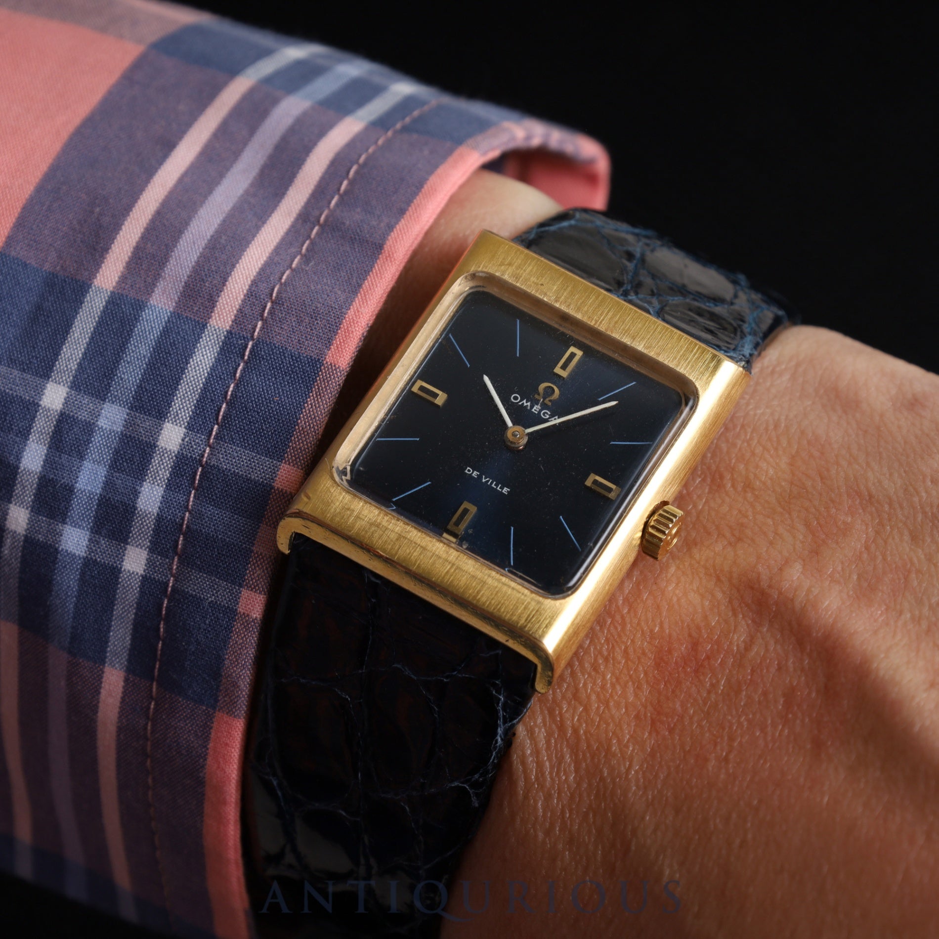 Omega De Ville 511324 Manual winding GP Leather Genuine buckle (GP) Blue dial (minor scratches on glass) Overhauled