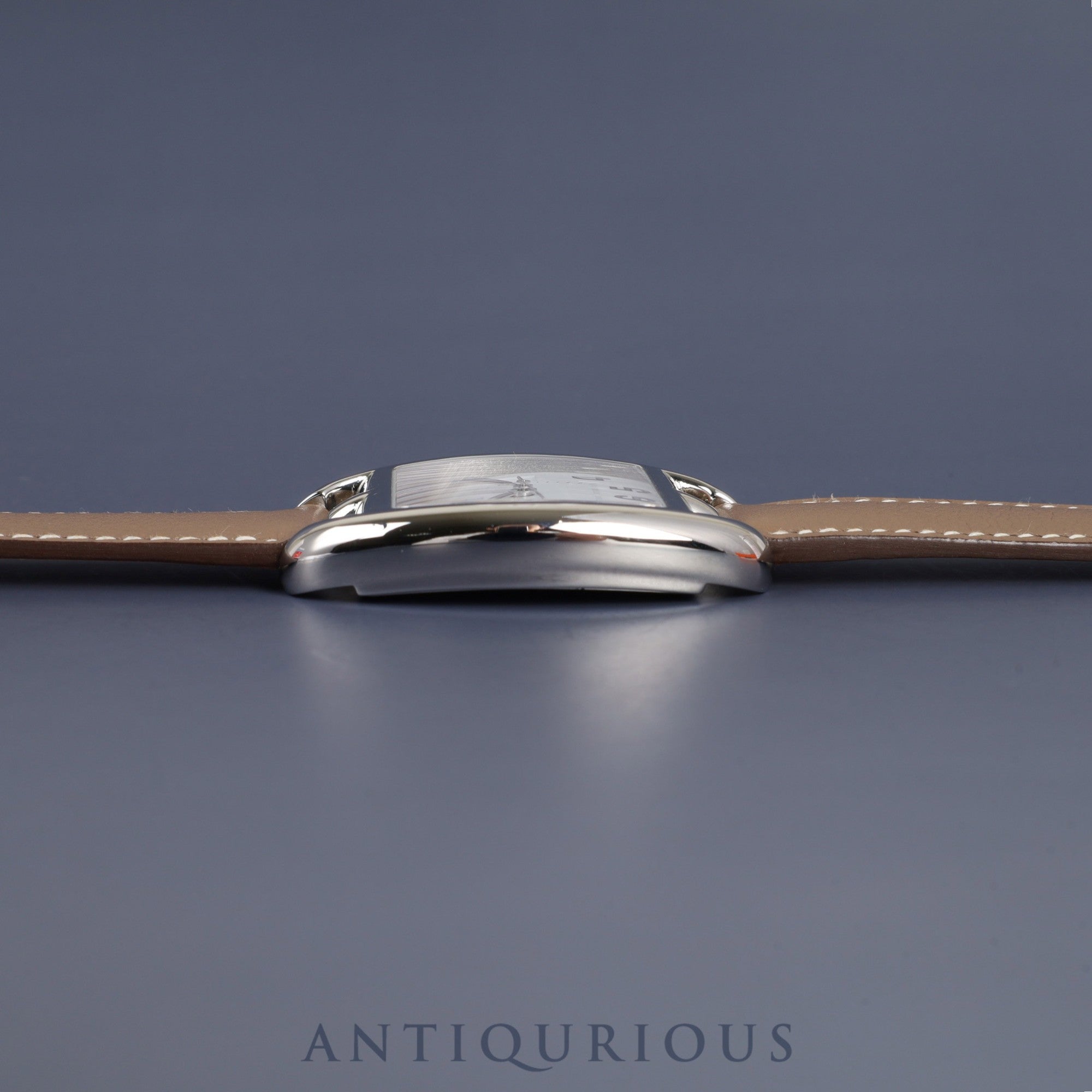 Hermès Cape Cod Tonneau CT1.710 Quartz Movement, Stainless Steel, Genuine Leather Strap (Stamped N: 2010), Genuine Buckle (SS), White Dial, Box, Warranty Card (2010), Overhauled