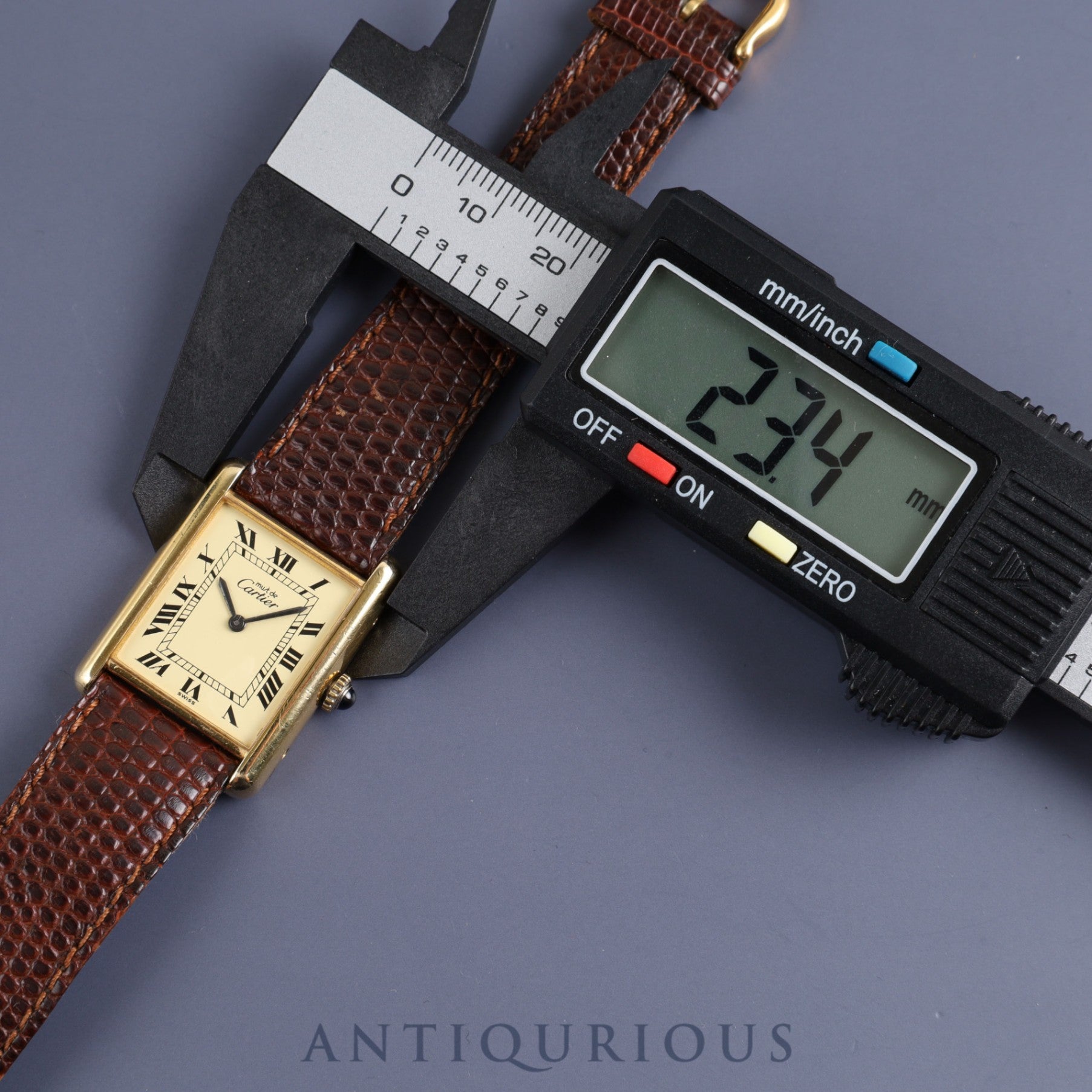 カルティエ マストタンク LM 手巻き Cal.78-1 SV925 純正革ベルト 純正尾錠(GP)アイボリーローマン文字盤 オーバーホール済み