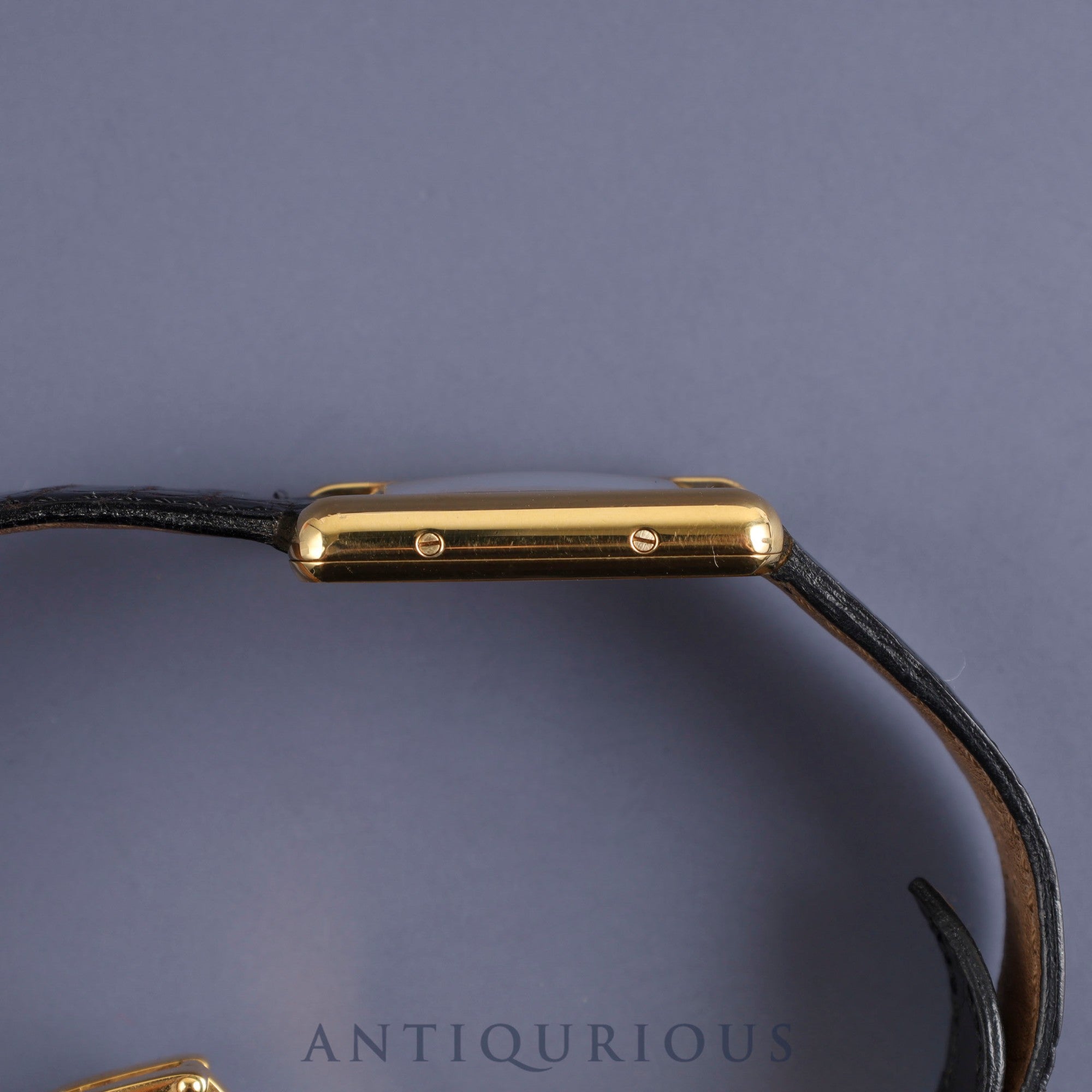 カルティエ マストタンク SM 5057001 クォーツ Cal.057 SV925 純正革ベルト 純正Dバックル ブラック飛びローマン文字盤 保証書(1993年 ) オーバーホール済み