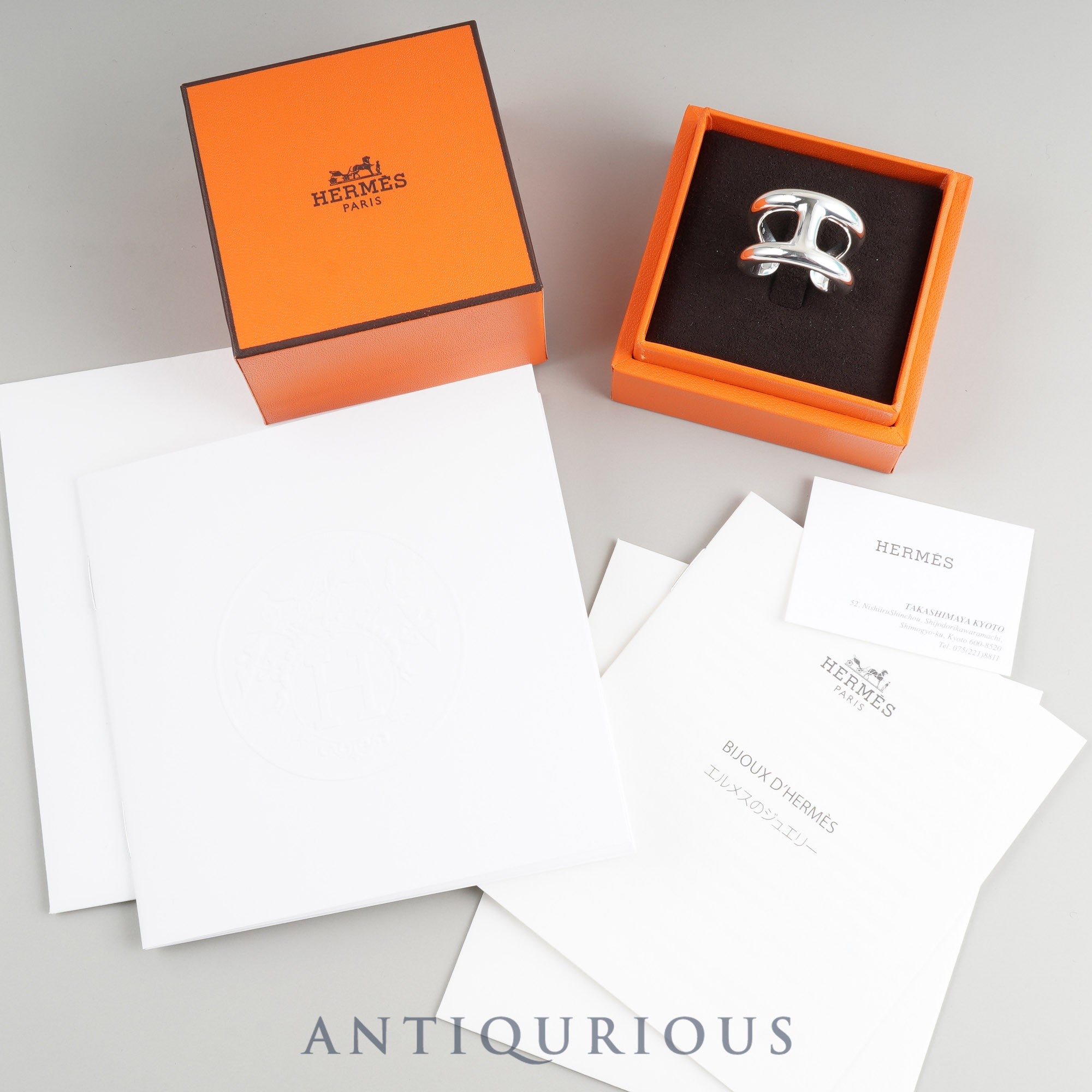 Hermes Ring Osmos GM SV925 #57 Box Warranty (2025) Card 24 Years Engraved