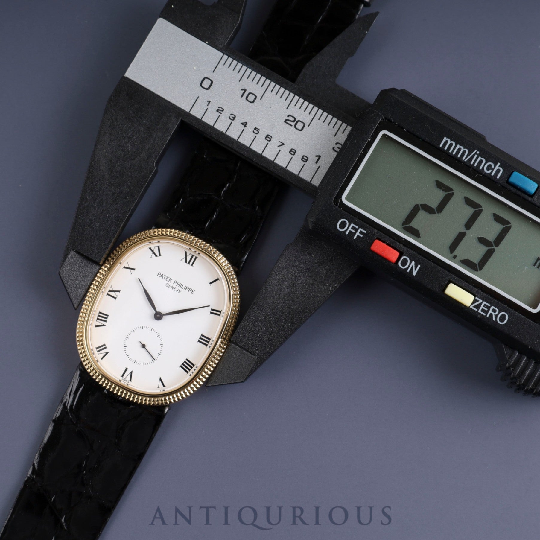 Patek Philippe Golden Ellipse 3989J Manual winding Cal.215 750 Leather Genuine buckle (750) White Roman dial Overhauled