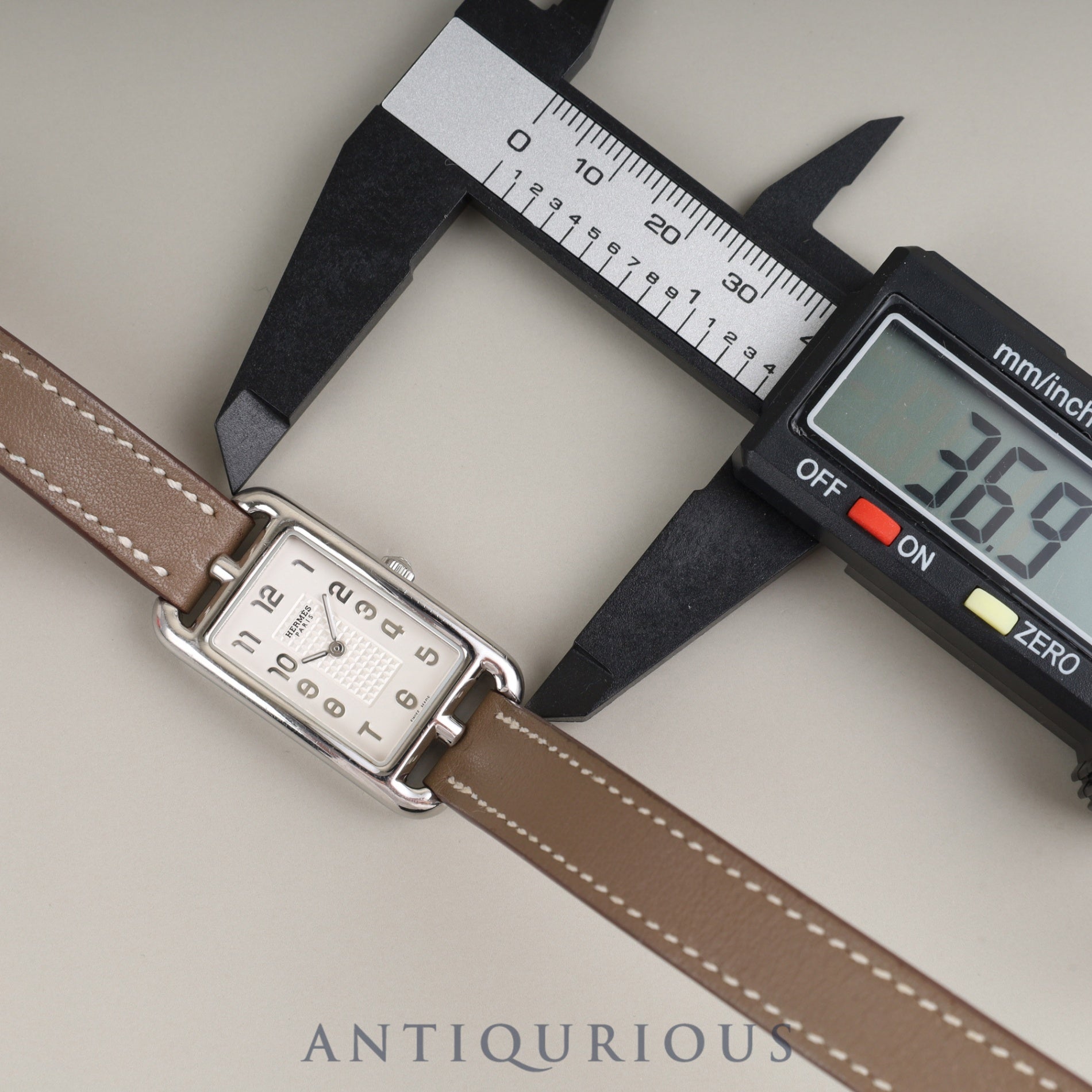 エルメス ナンタケットNA2.210 クォーツ Cal.280.002 SS 純正革ベルト(□R刻印:2014年) 純正尾錠(SS)シルバー文字盤 オーバーホール済み