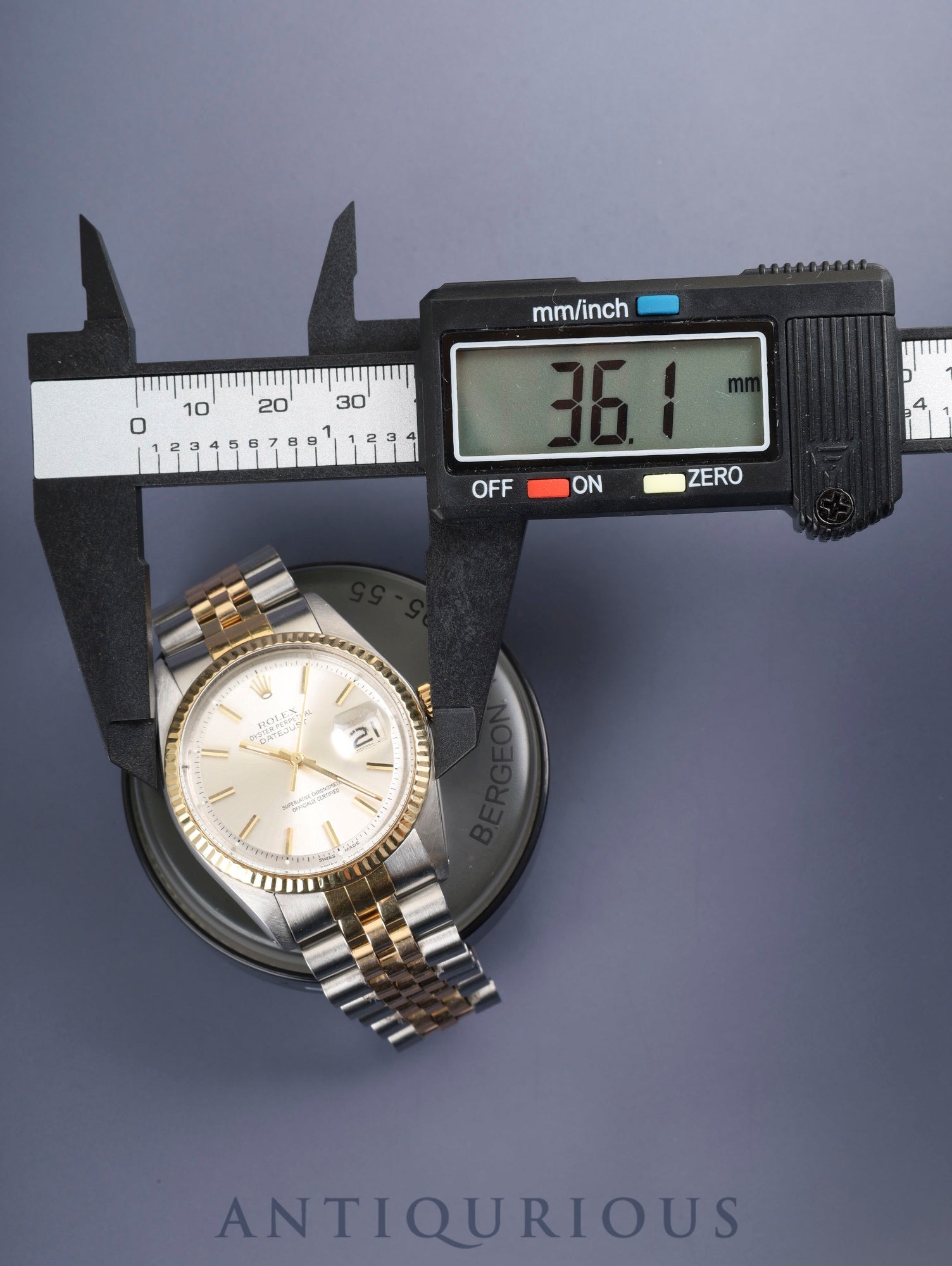 ロレックス デイトジャスト 1601 自動巻き Cal.1570 SS/YG SS/YG シルバー文字盤 38番(1973年)国際サービス保証(2014年)オーバーホール済み