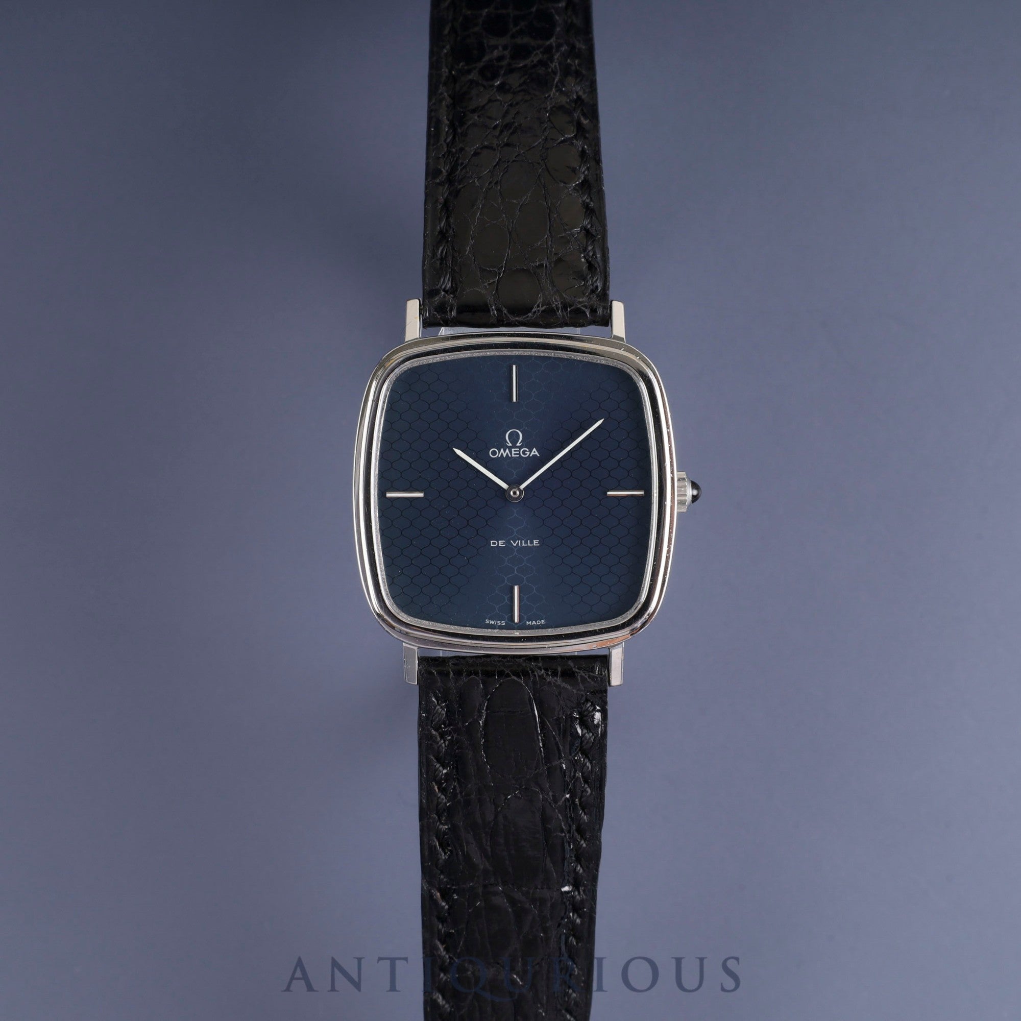 Omega De Ville 111.0118 Manual winding Cal.625 SS Genuine leather strap Genuine buckle (SS) Navy dial Overhauled