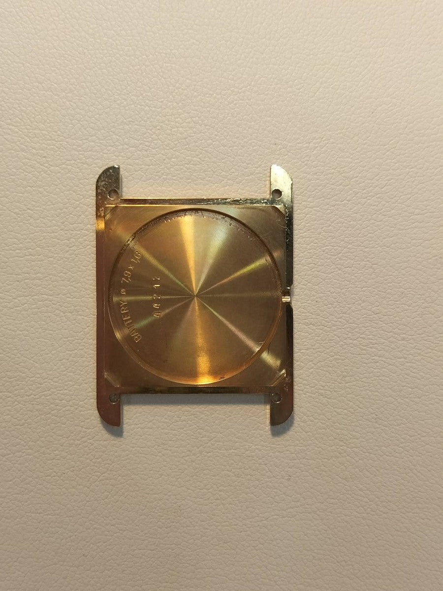 Cartier Must Tank LM 590005 Quartz Caliber 90 SV925 Leather Straight Roman Dial with Genuine GP Buckle, Overhauled