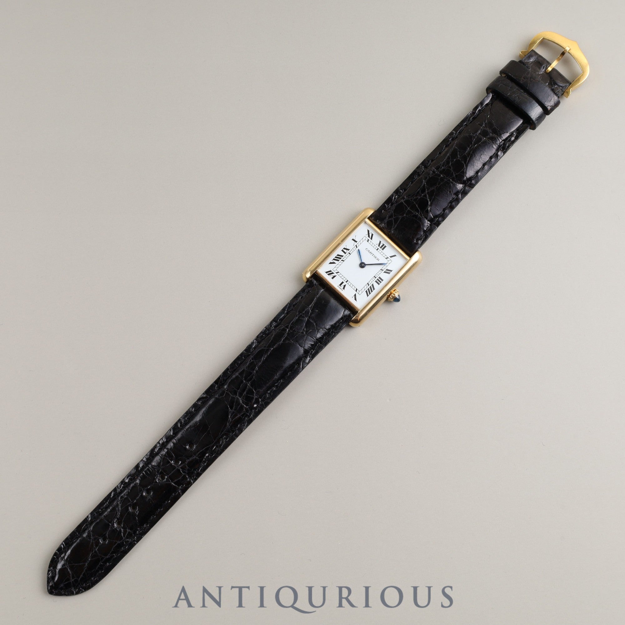 Cartier Louis Cartier LM 78086 Manual winding Cal.78-1 (ETA2512-1) 750YG Leather Genuine buckle (750) White PARIS dial Warranty card (1978) Box