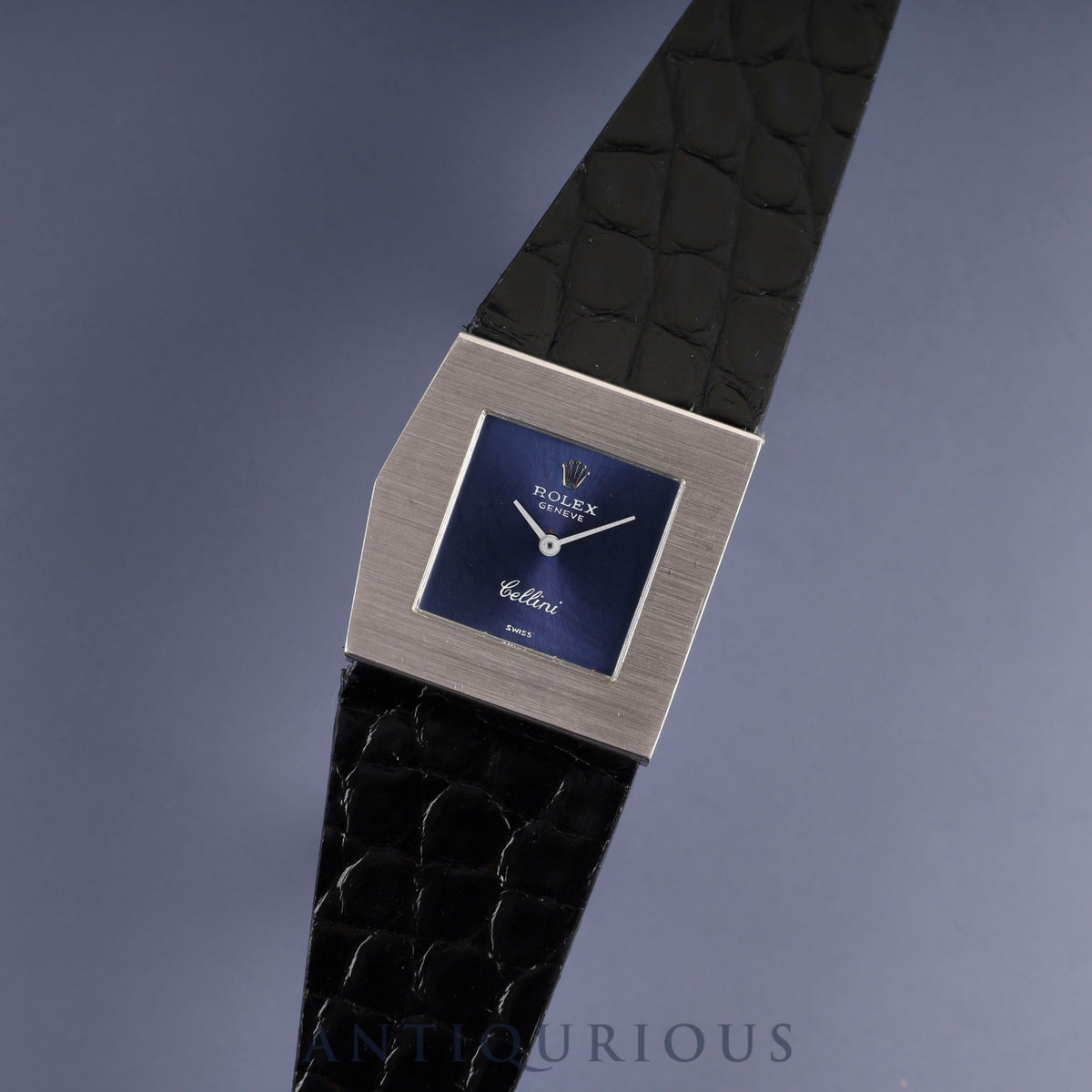 Rolex Cellini King Midas 4017 Manual winding Cal.1600 750 Leather Genuine buckle (SS) Blue dial 27 x 27 mm No. 34 (1971) Overhauled