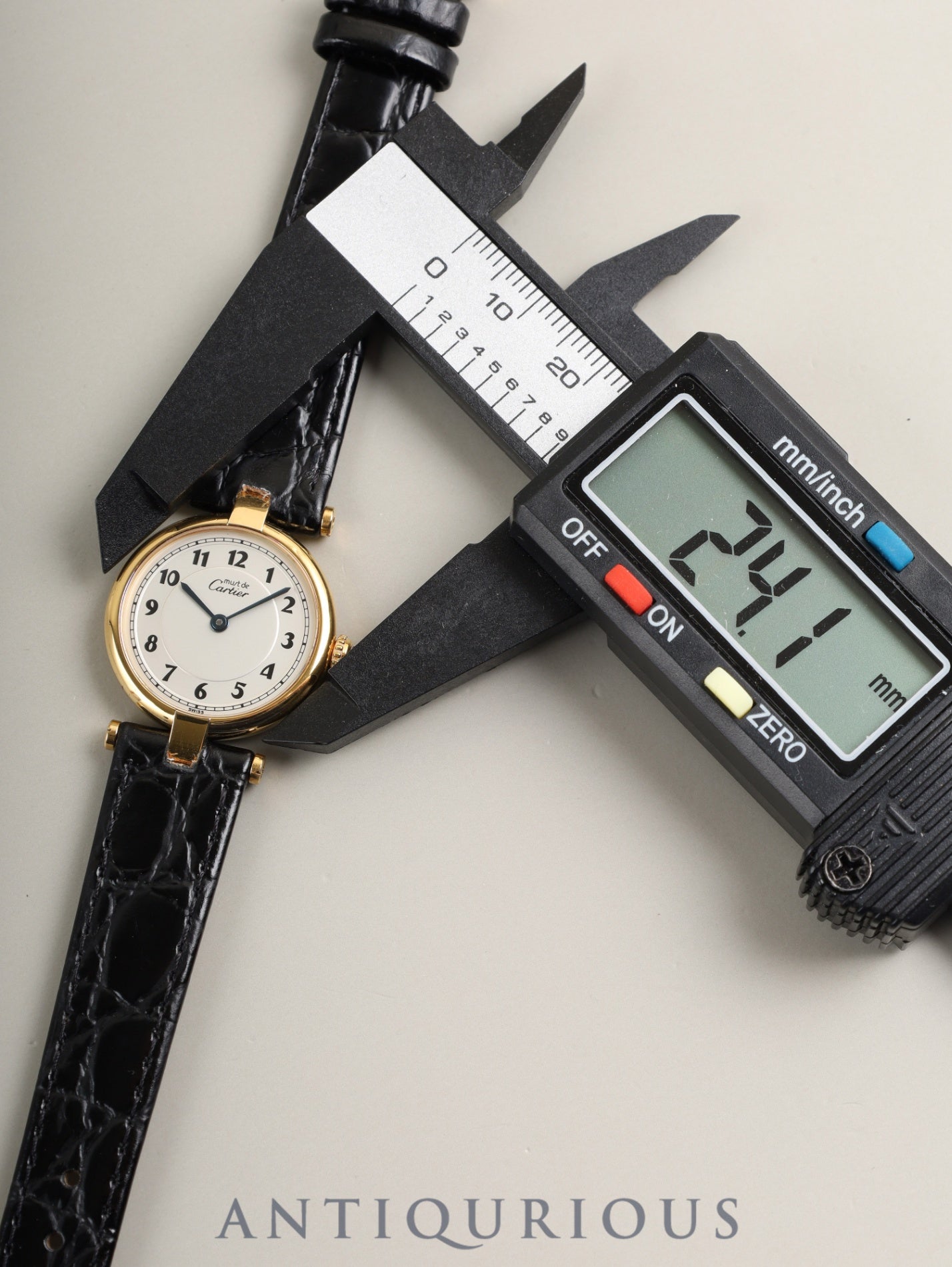 カルティエ マスト ヴァンドーム VLC SM W1002154 / 590004 クォーツ Cal.90 SV925 革 純正ピンバックル(GP)アラビア文字盤(SWISS表記) オーバーホール済み