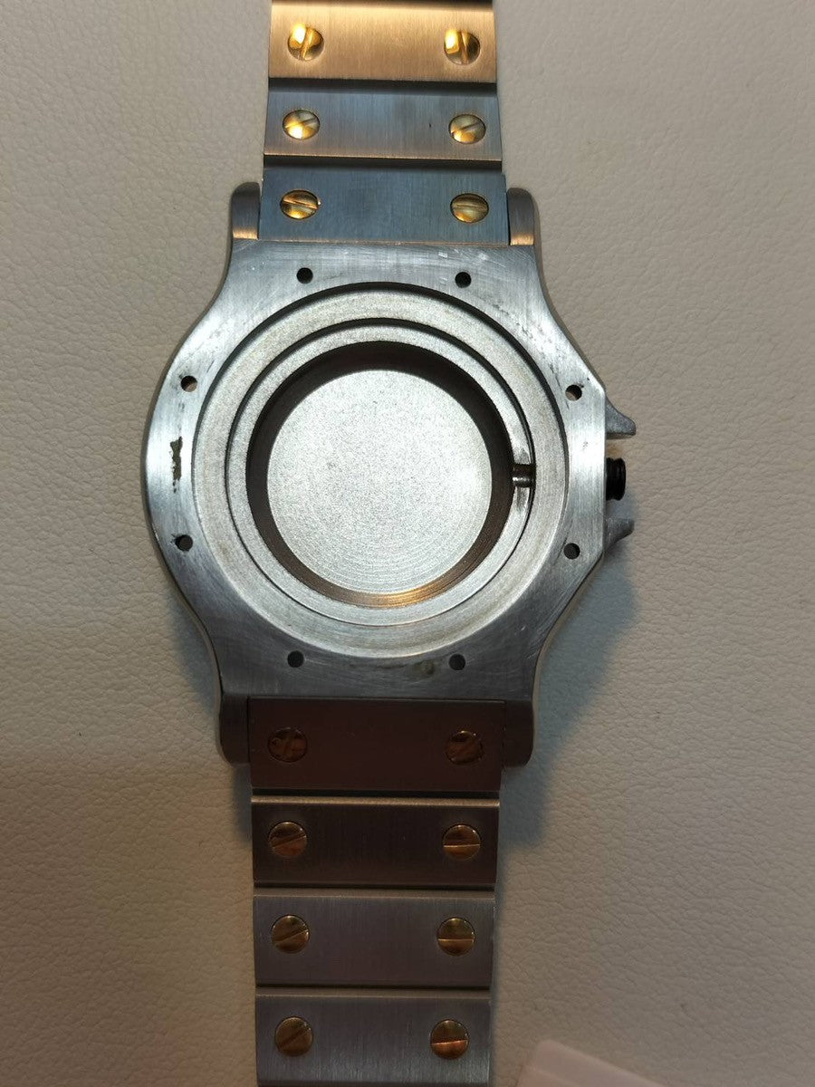 カルティエ サントス オクタゴン LM 2966 自動巻き Cal.077 SS/YG SS/YG ホワイトローマン文字盤 冊子 オーバーホール済み