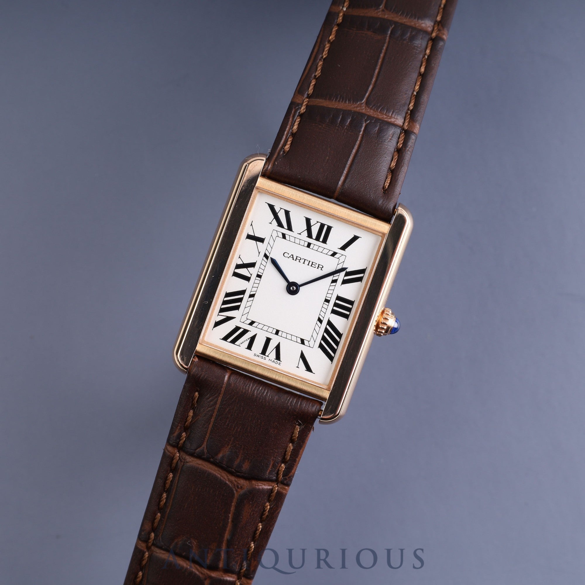 Cartier Tank Solo LM QZ W5200025 3167 PG/SS Leather Genuine