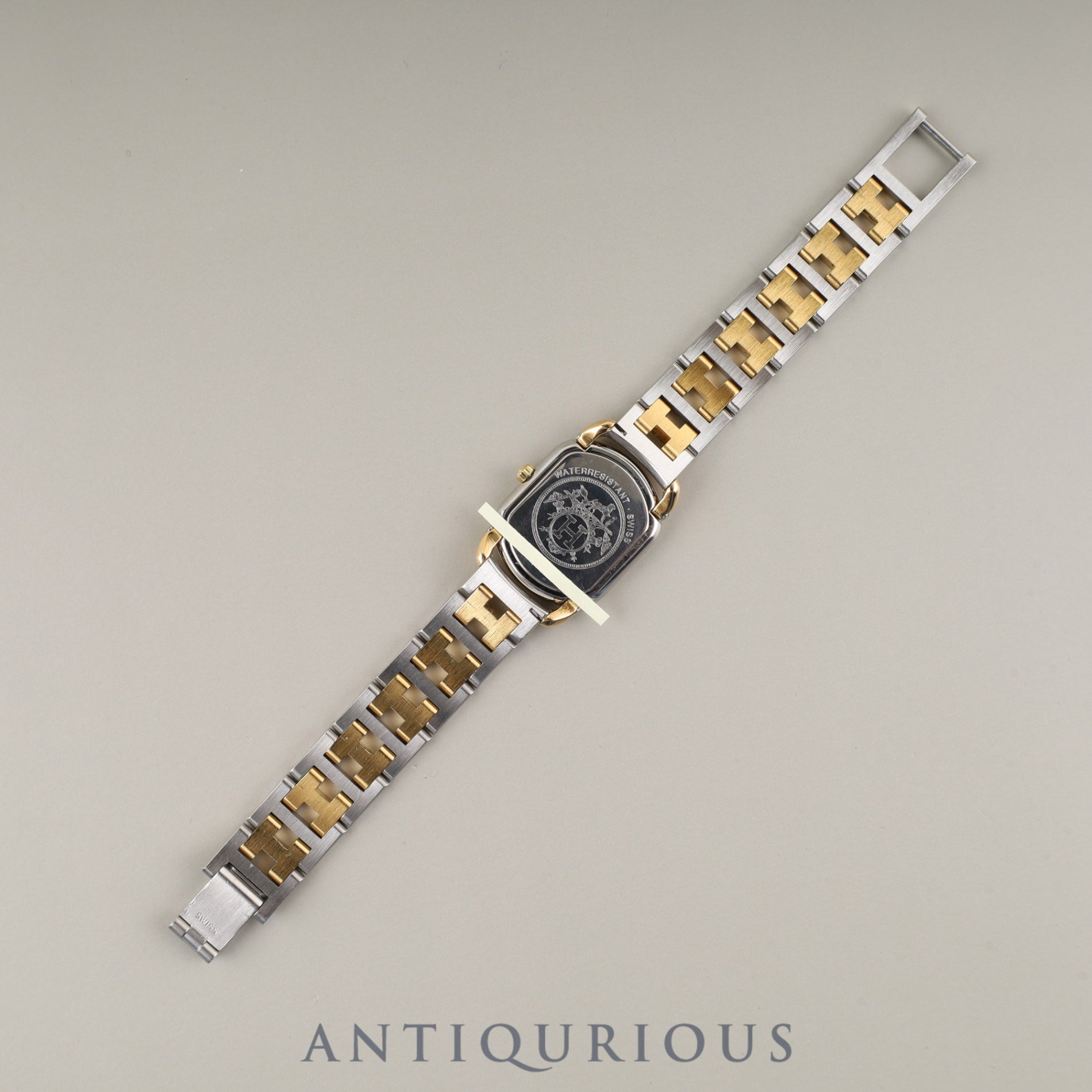 エルメス ラリー 77.03 クォーツ Cal.976.001 SS/GP SS/GP アイボリー文字盤 オーバーホール済み