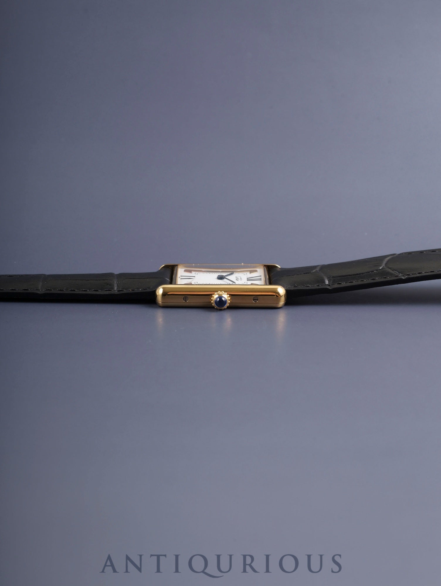 カルティエ マストタンク LM 590005 クォーツ Cal.690 SV925 革 純正Dバックル(GP)サイドトリニティ文字盤(SWISS表記)箱 冊子 保証書(1994年)オーバーホール済み