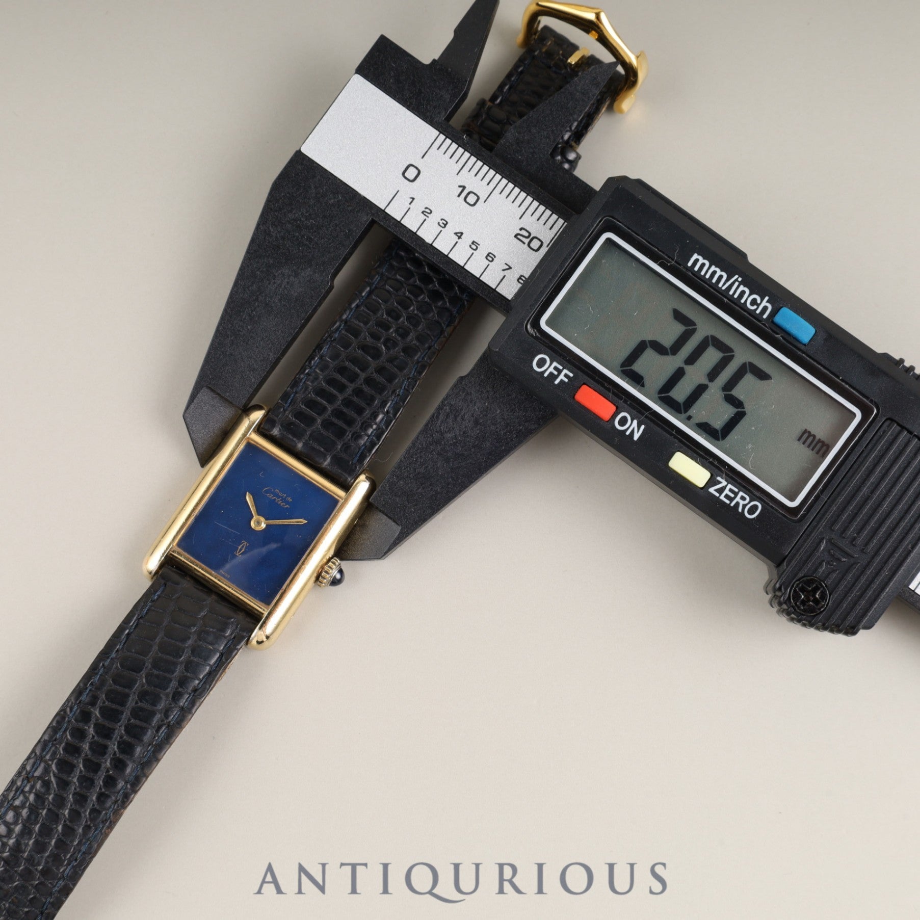 カルティエ マストタンク SM 手巻き Cal.78-1 SV925 純正革ベルト 純正尾錠(GP)ラピスラズリ文字盤 オーバーホール済み