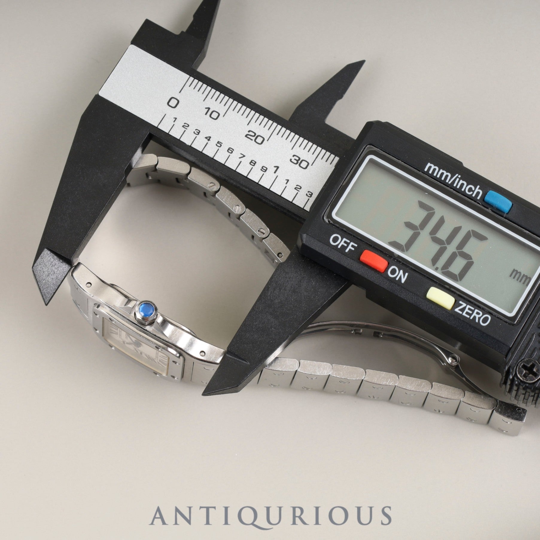 カルティエ サントス ガルベ SM W20056D6/1565 クォーツ Cal.157 SS SS ホワイトローマン文字盤 箱 DVD 冊子 保証書(2009年)オーバーホール済み