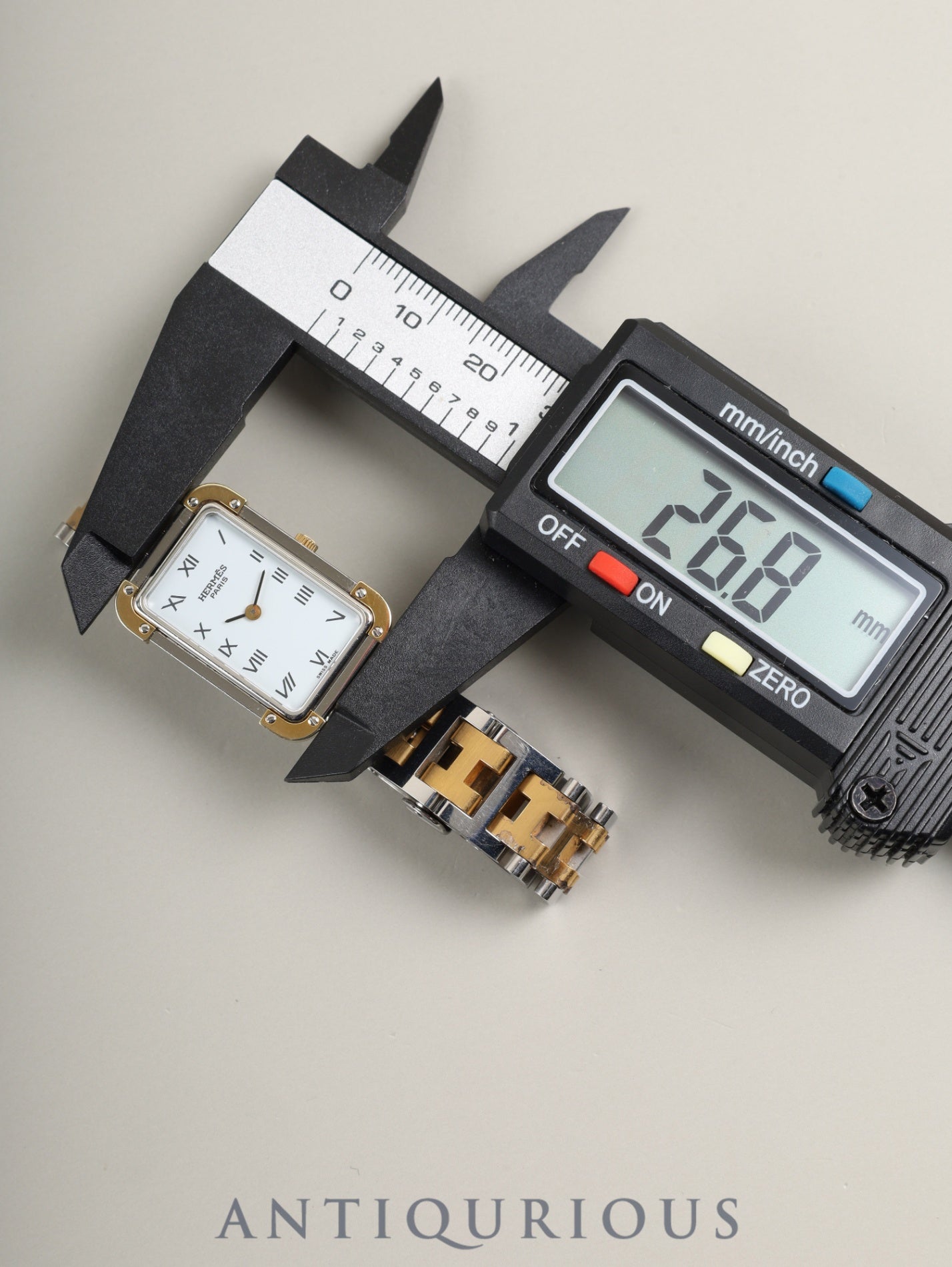 エルメス クロアジュール CR1.240 クォーツ Cal.976.001 SS/GP SS/GP ホワイト文字盤 オーバーホール済み