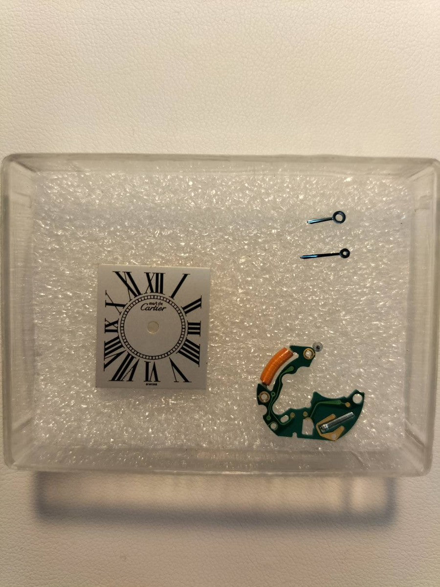 Cartier Must Tank SM 5057001 Quartz Cal.057 SV925 Leather Genuine D-buckle (GP) Opalan dial Overhauled